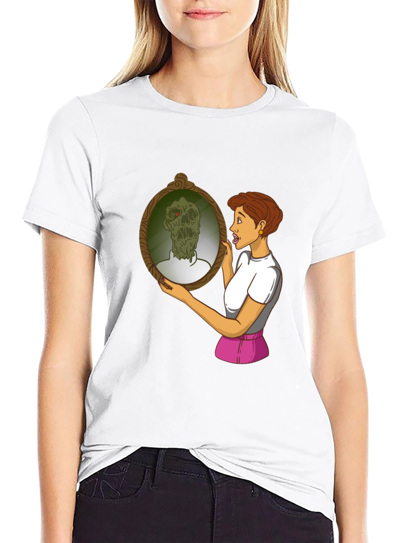 Zombie Mirror T-Shirt - Funny Graphic Tee