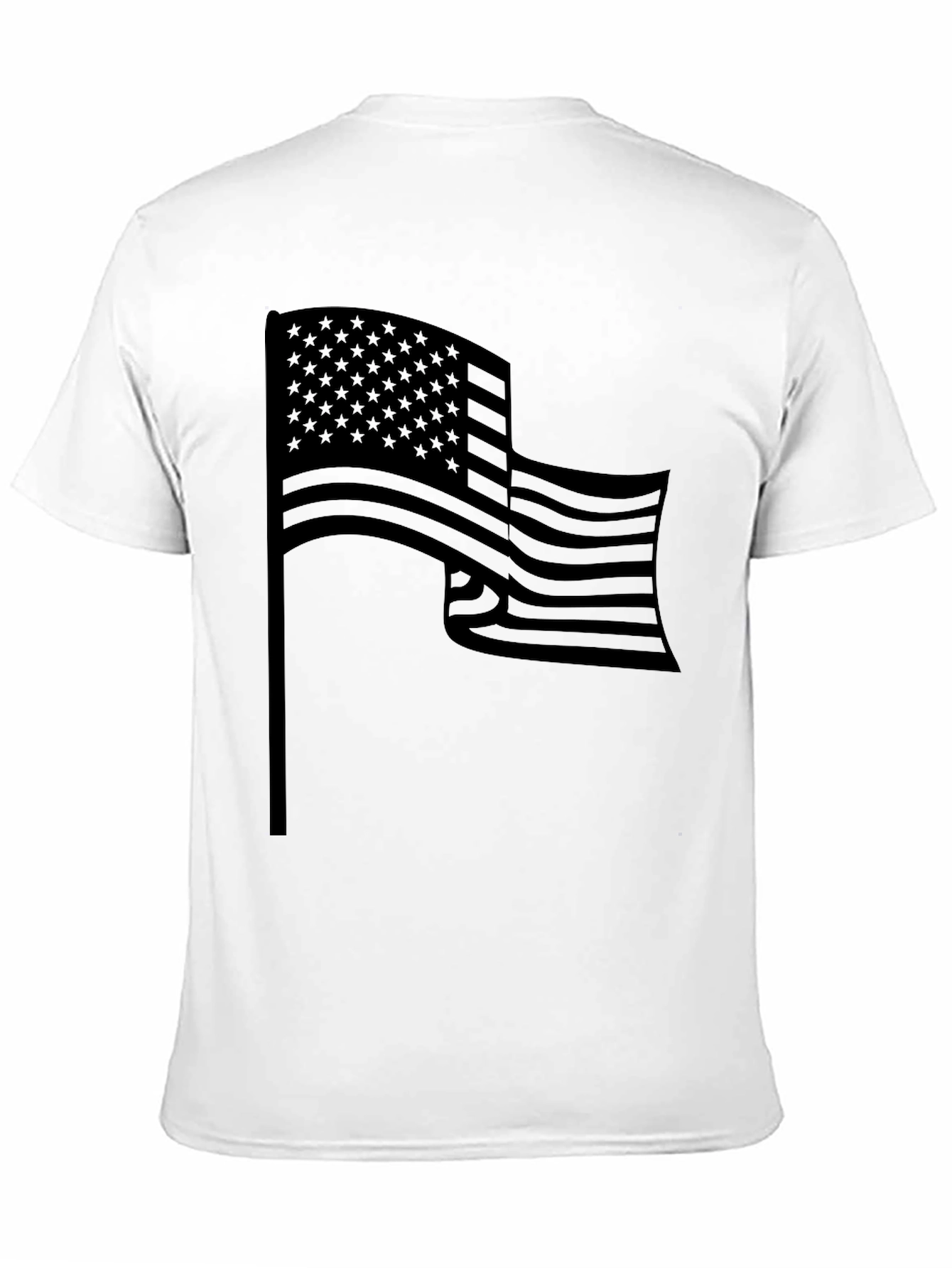 American Flag Graphic T-Shirt - Black