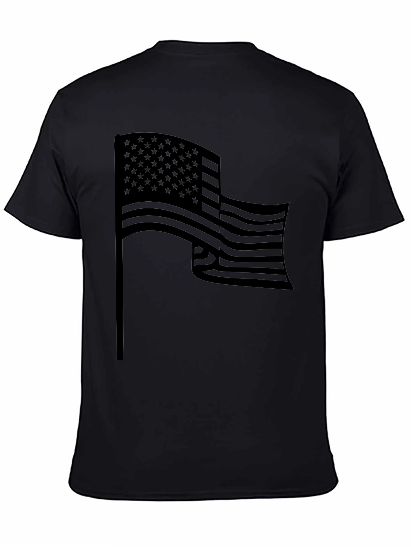 American Flag Graphic T-Shirt - Black