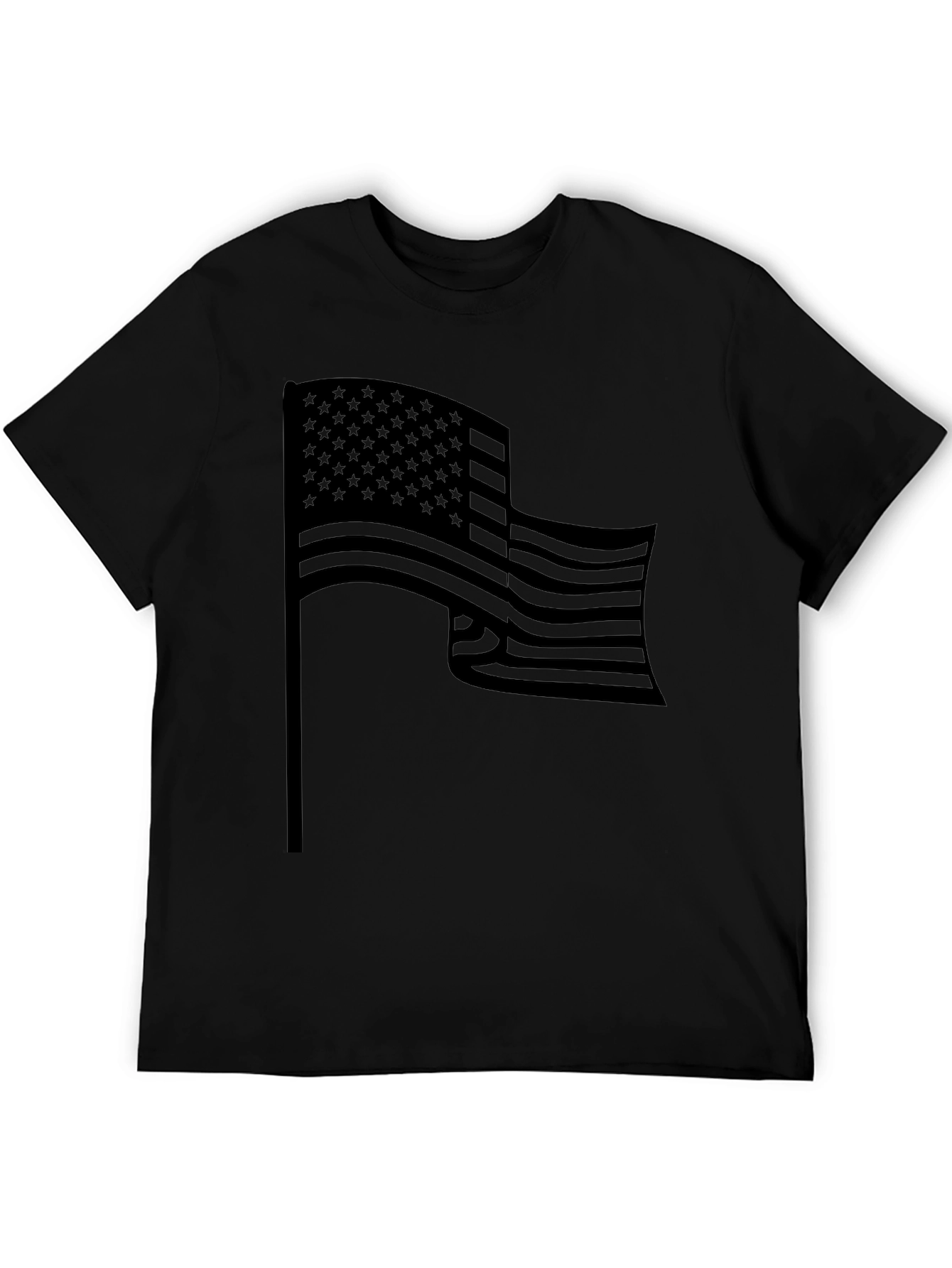 American Flag Graphic T-Shirt - Black