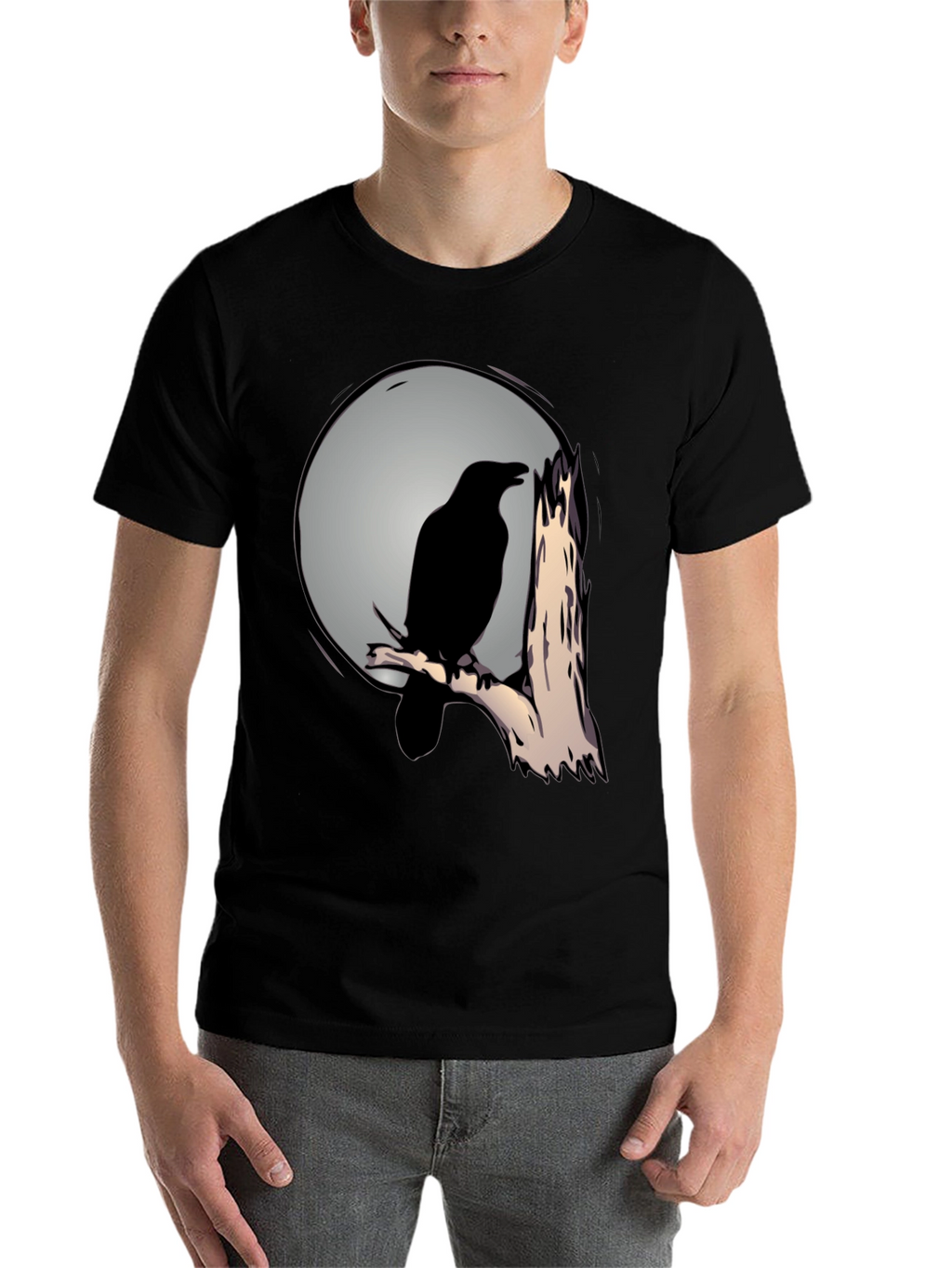 Raven Moon T-Shirt - Mens Graphic Tee