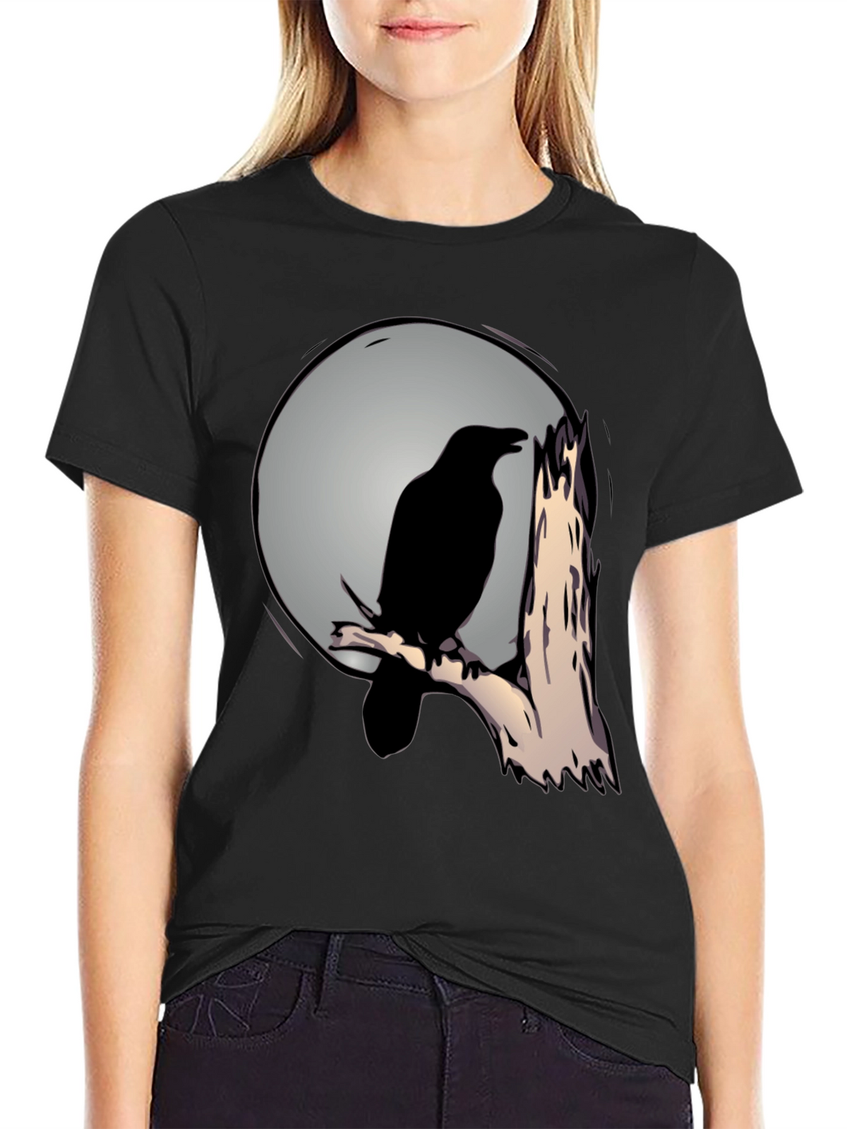 Raven Moon T-Shirt - Mens Graphic Tee