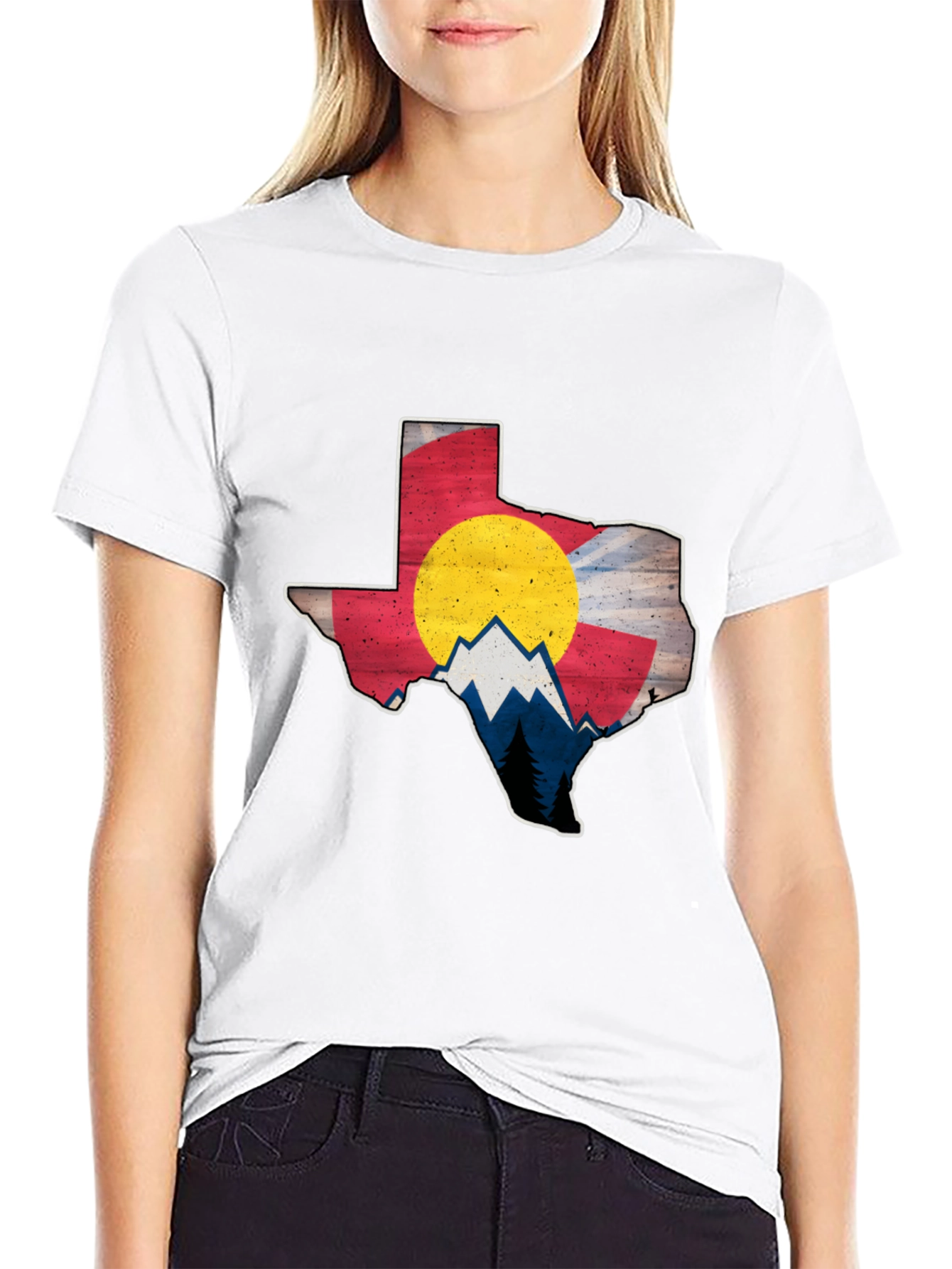 Colorado Texas State Flag Graphic Tee