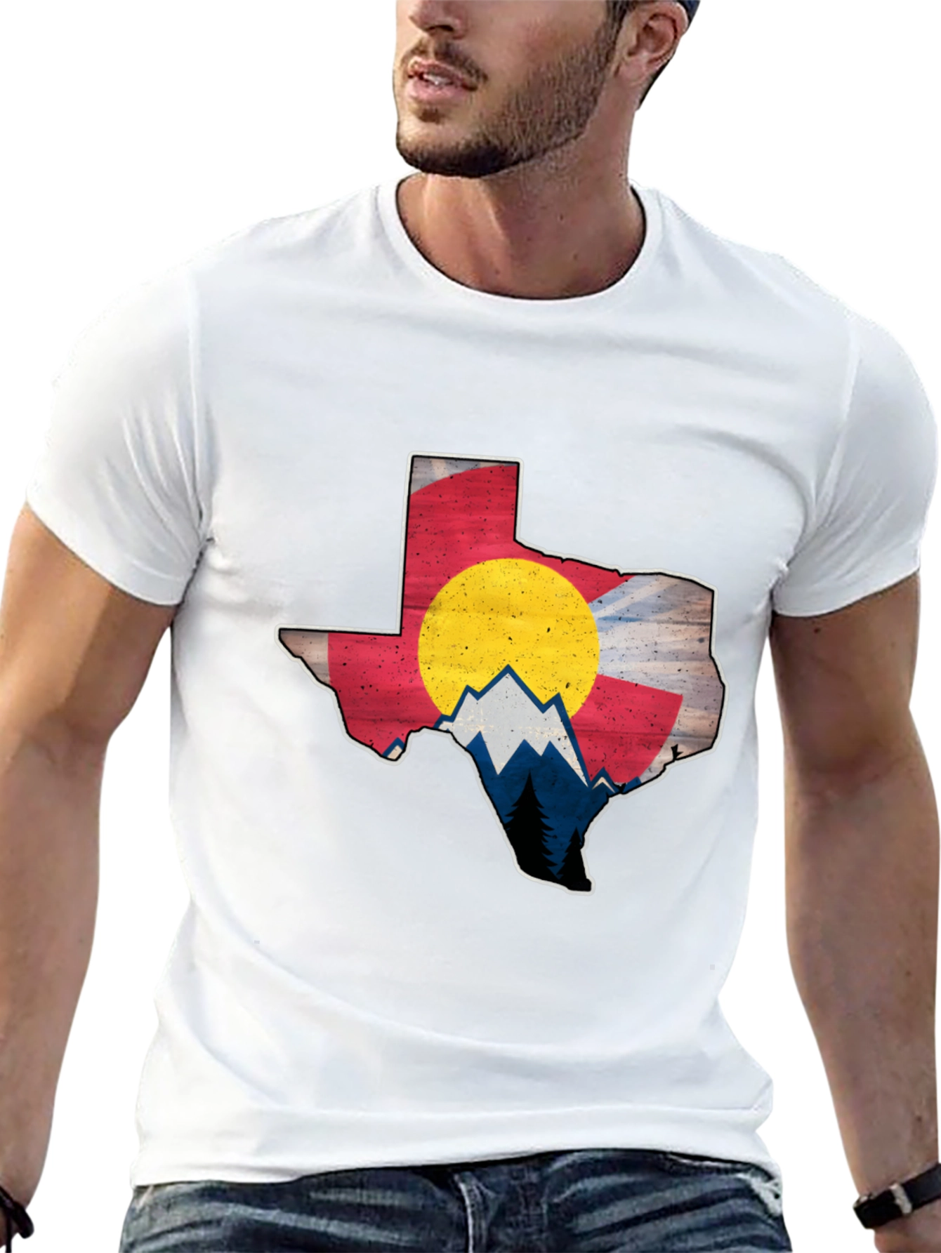 Colorado Texas State Flag Graphic Tee