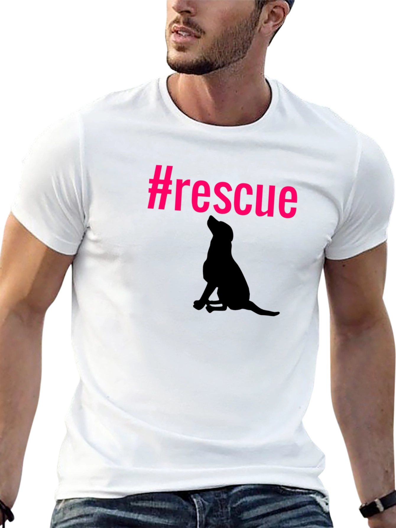 Rescue Dog Silhouette Graphic Tee - Unisex