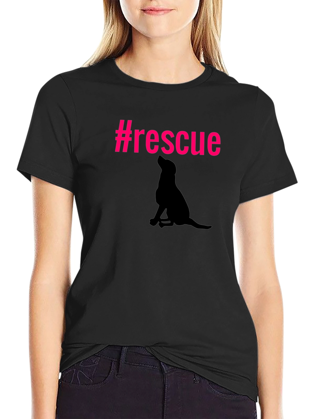 Rescue Dog Silhouette Graphic Tee - Unisex