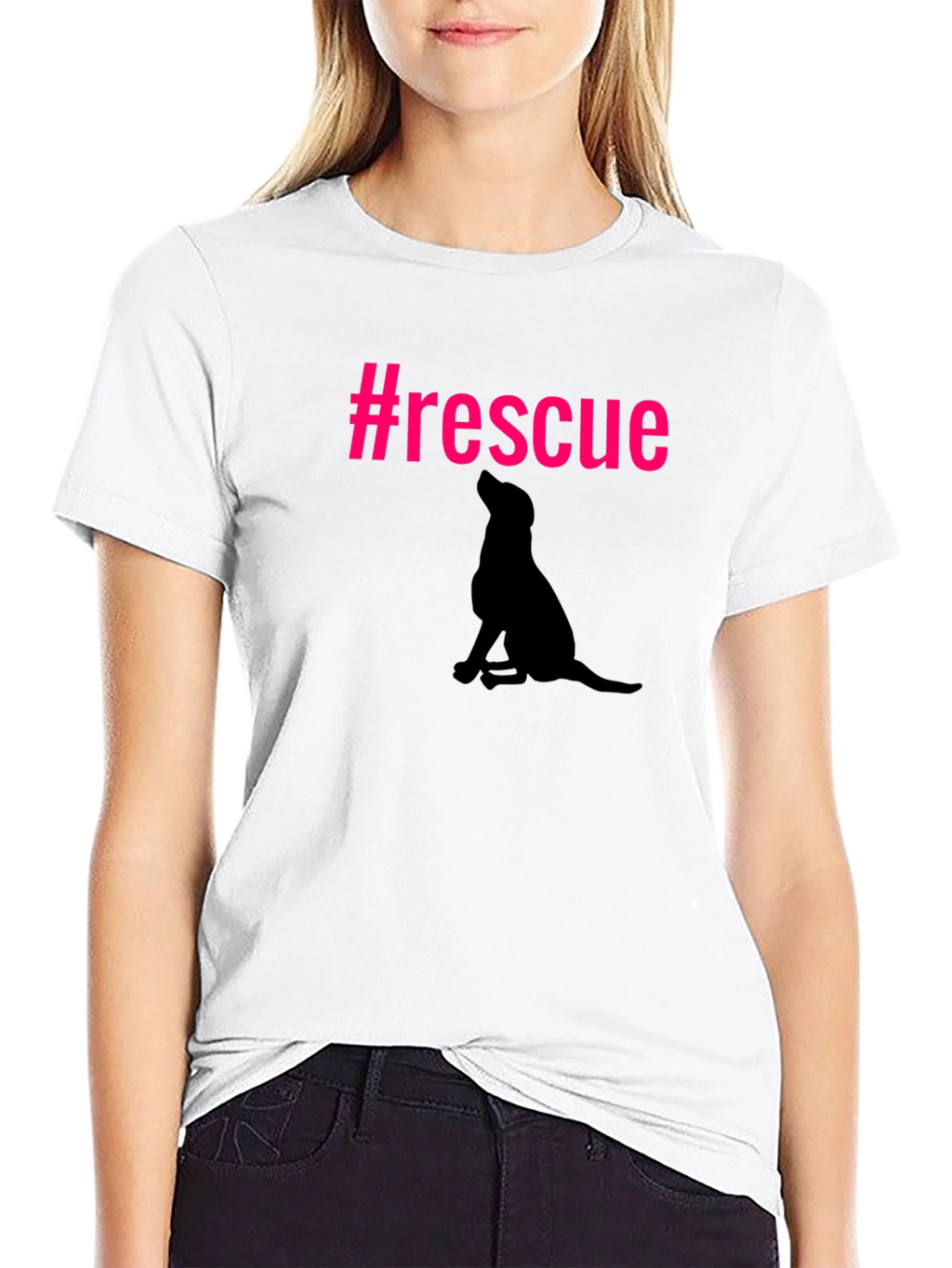 Rescue Dog Silhouette Graphic Tee - Unisex