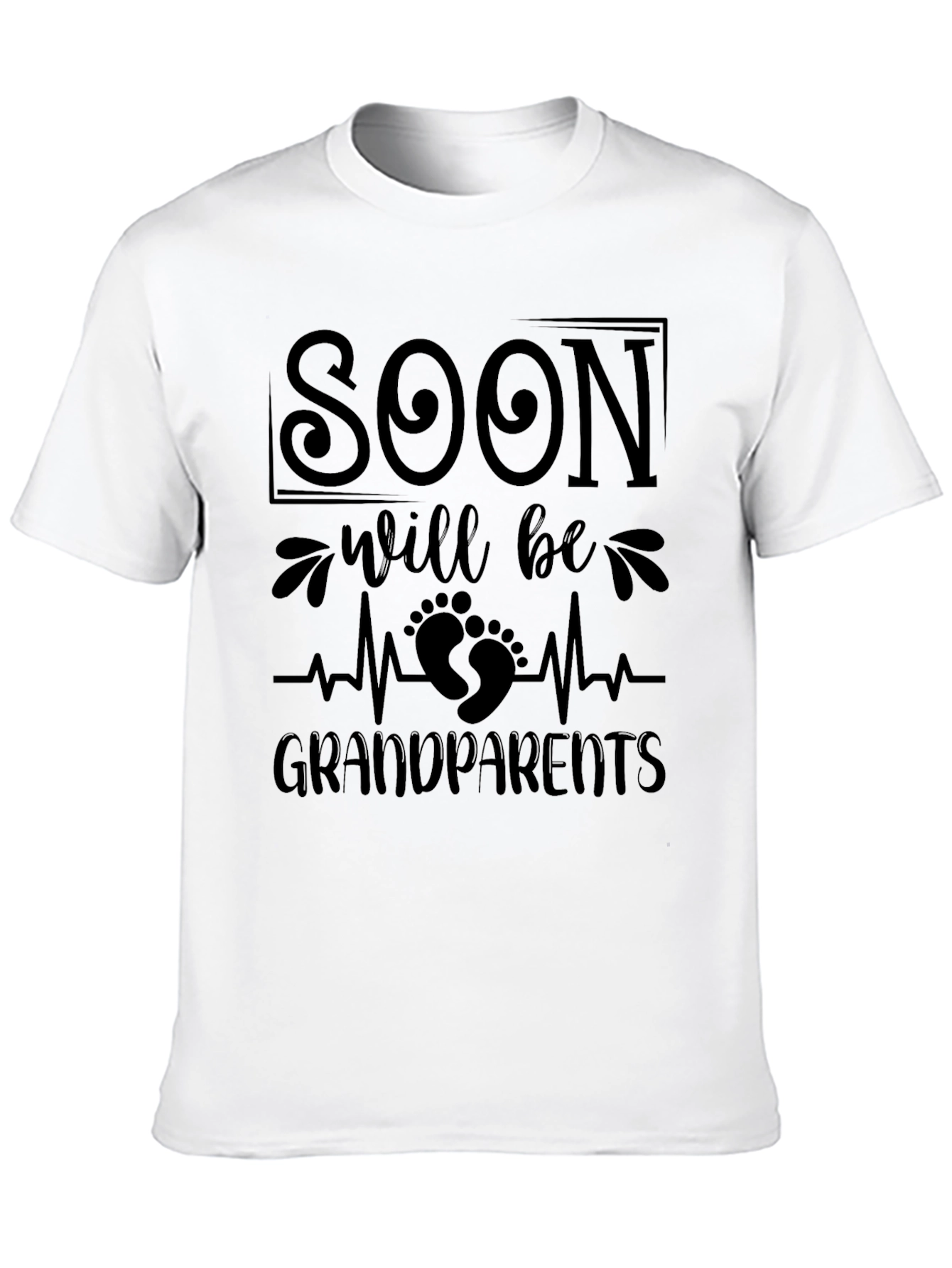 Soon To Be Grandparents Black T-Shirt