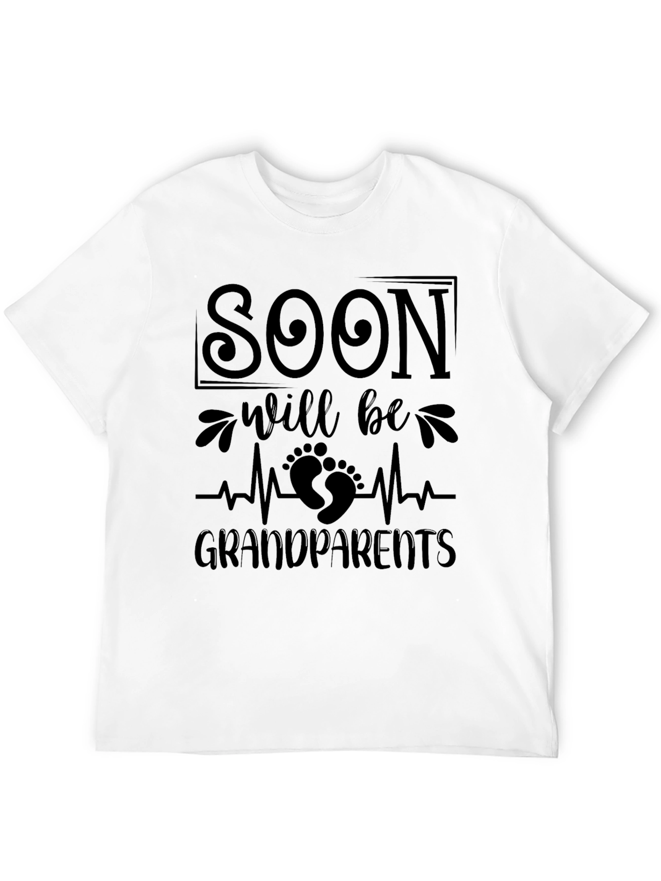 Soon To Be Grandparents Black T-Shirt