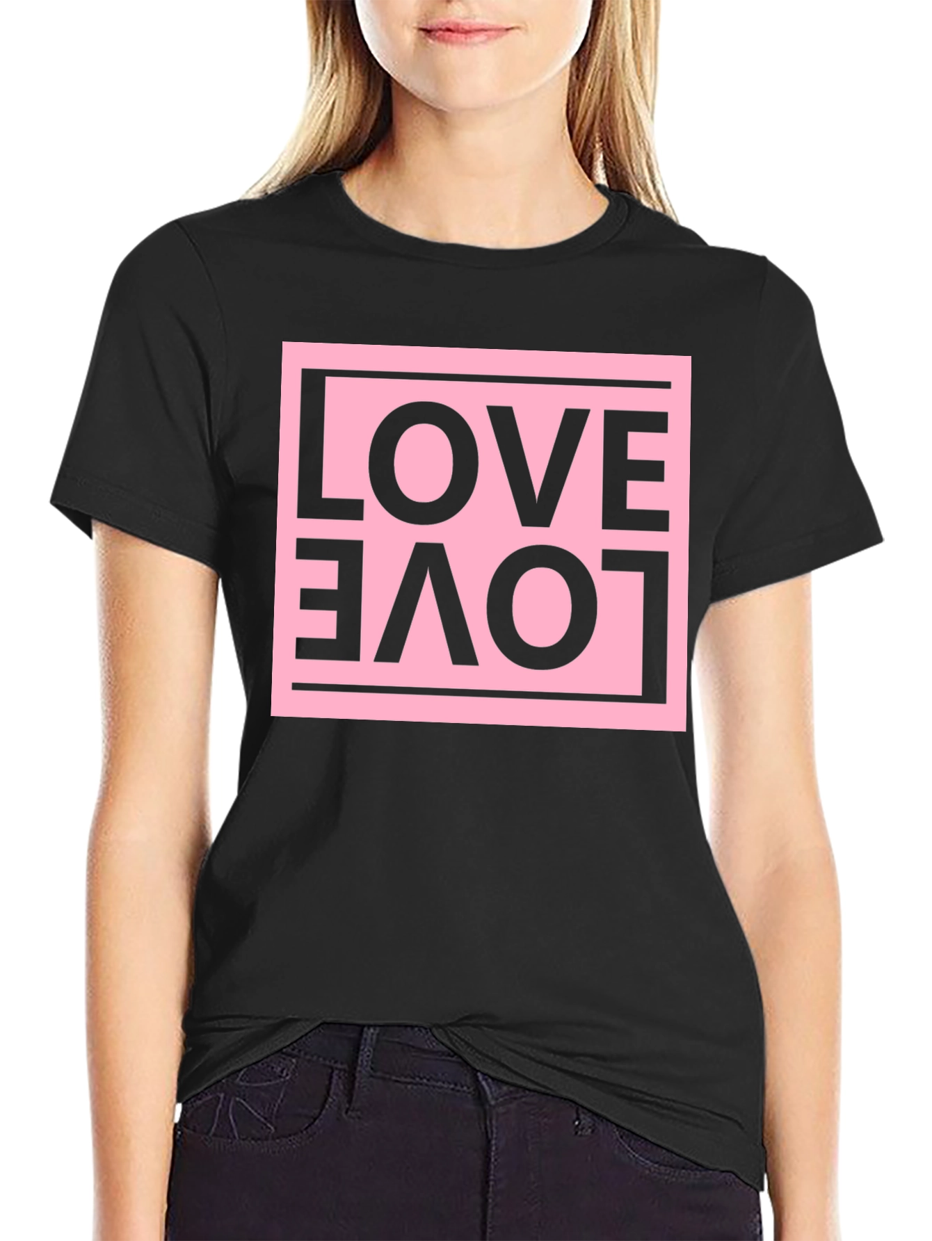 Love Graphic Tee - Upside Down Design