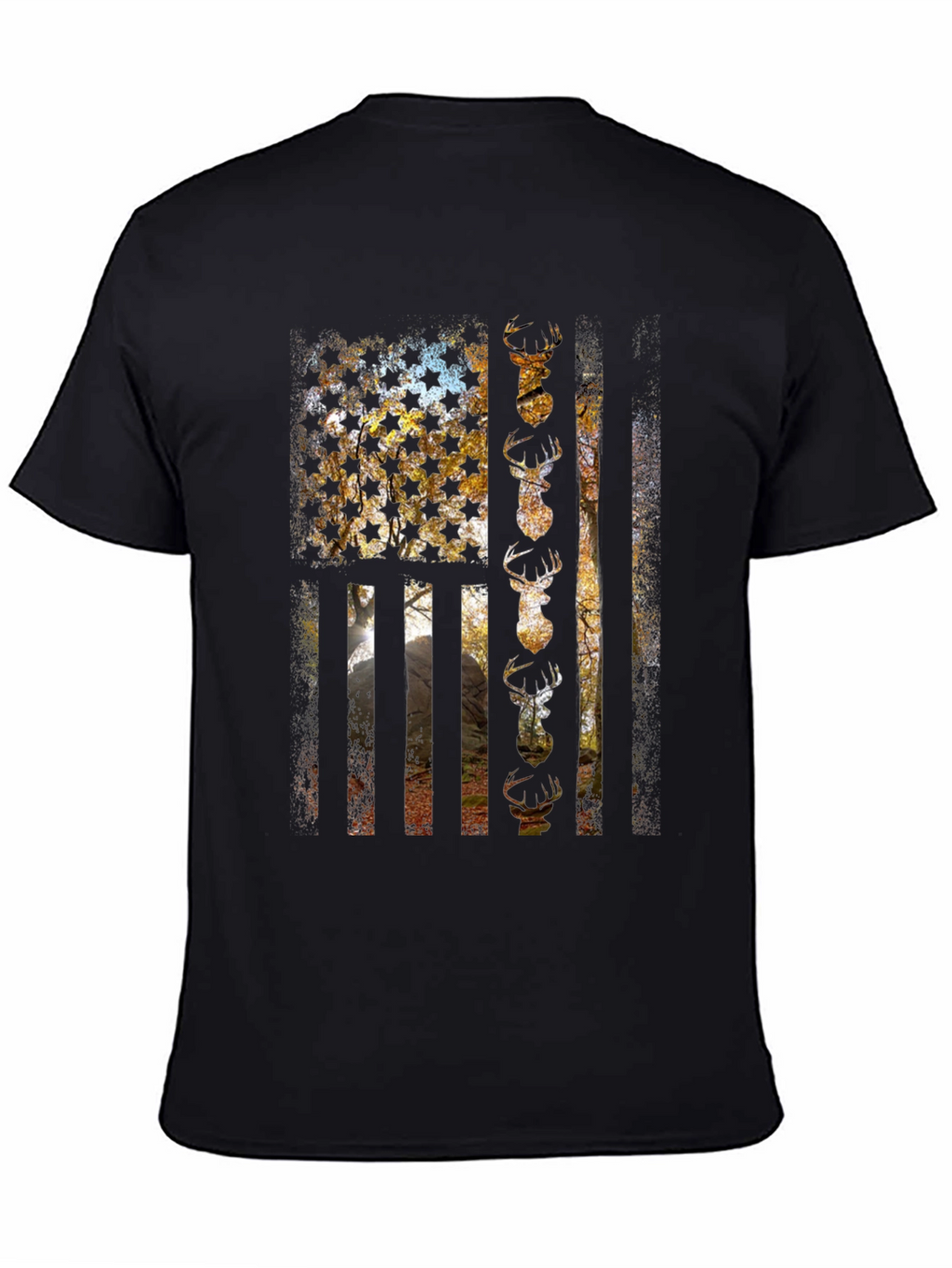American Flag Deer Hunting T-Shirt