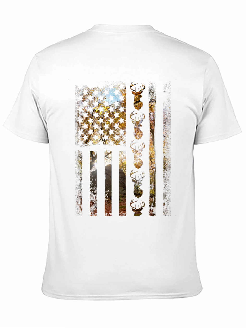 American Flag Deer Hunting T-Shirt