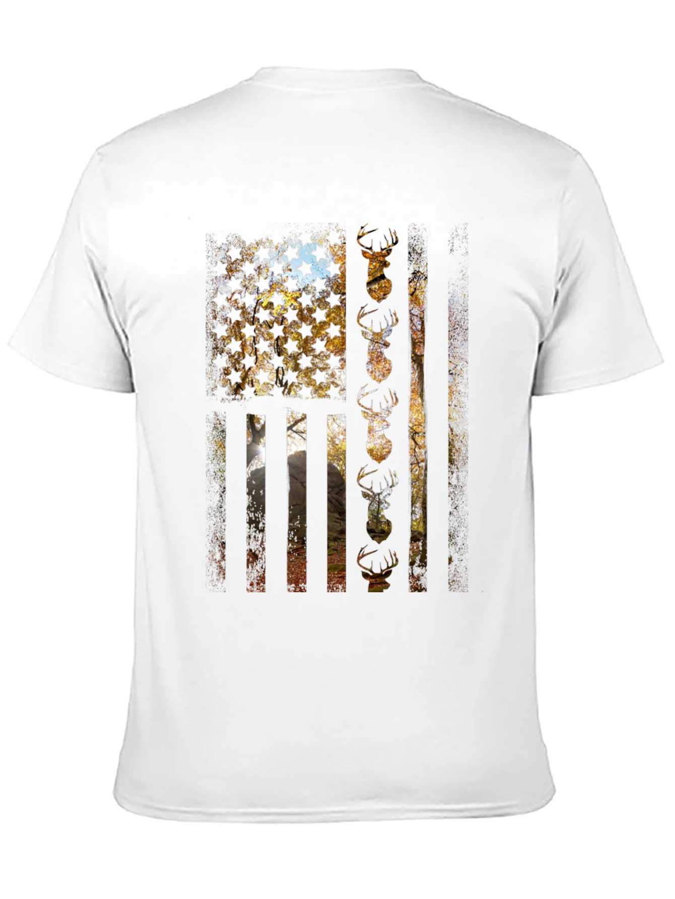 American Flag Deer Hunting T-Shirt