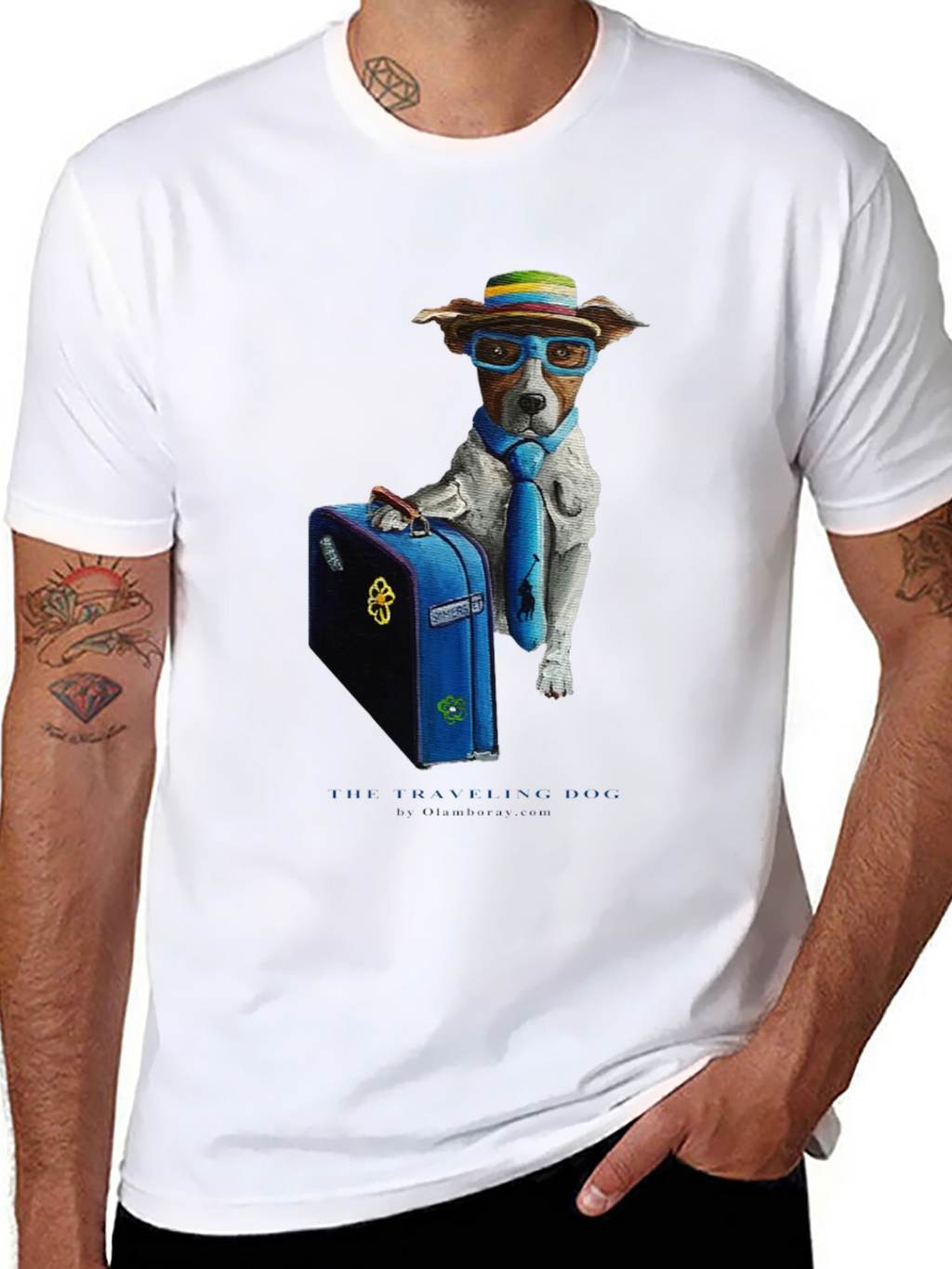 Traveling Dog Graphic T-Shirt