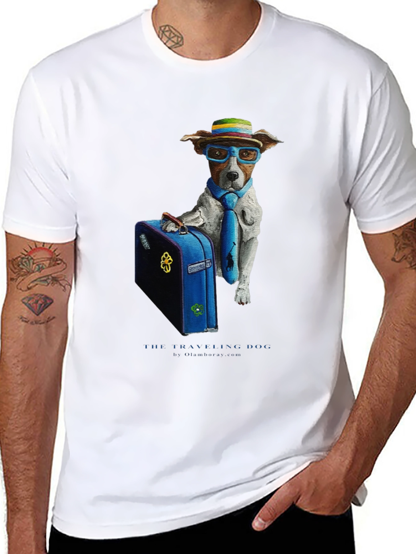 Traveling Dog Graphic T-Shirt