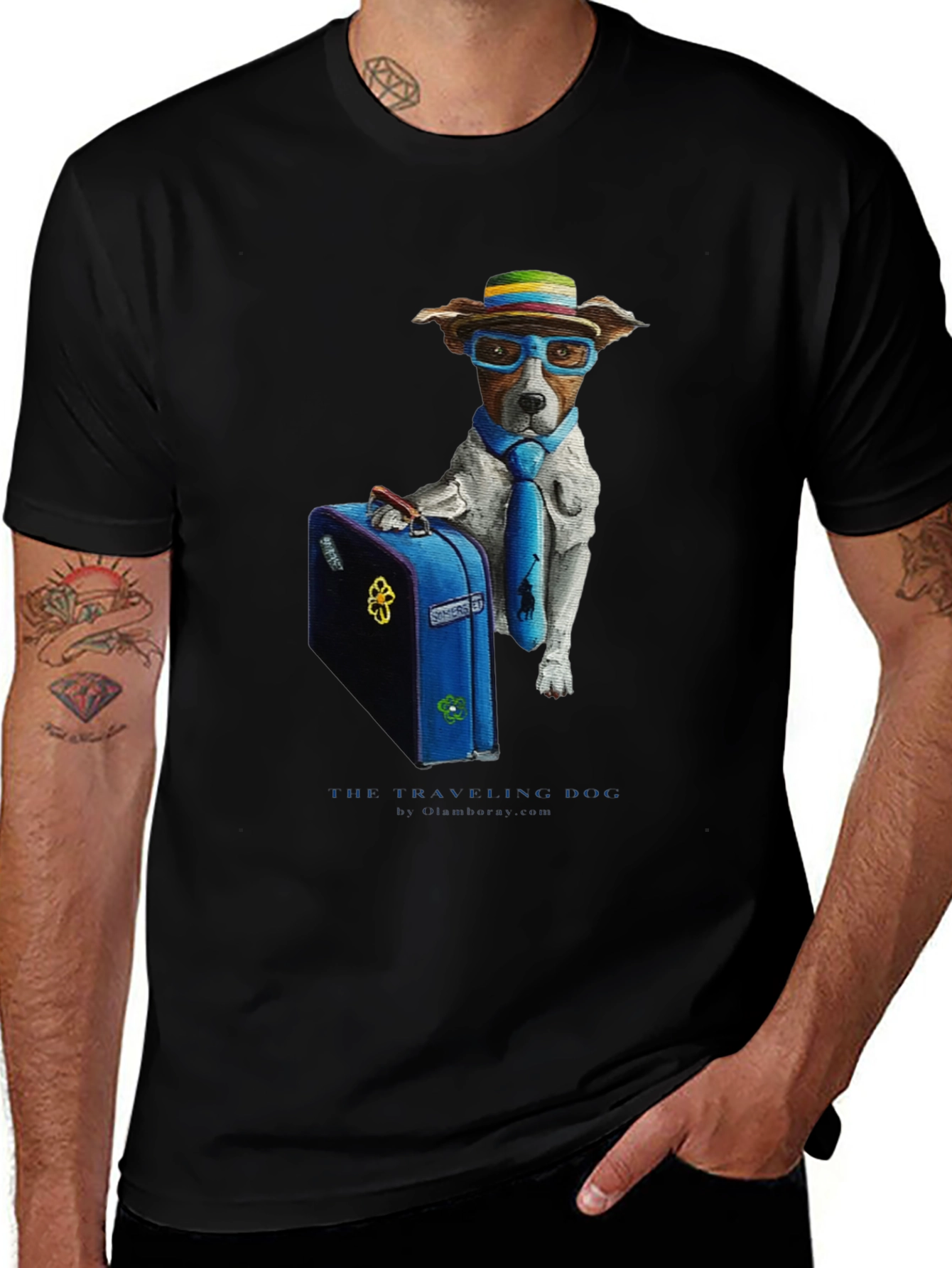 Traveling Dog Graphic T-Shirt
