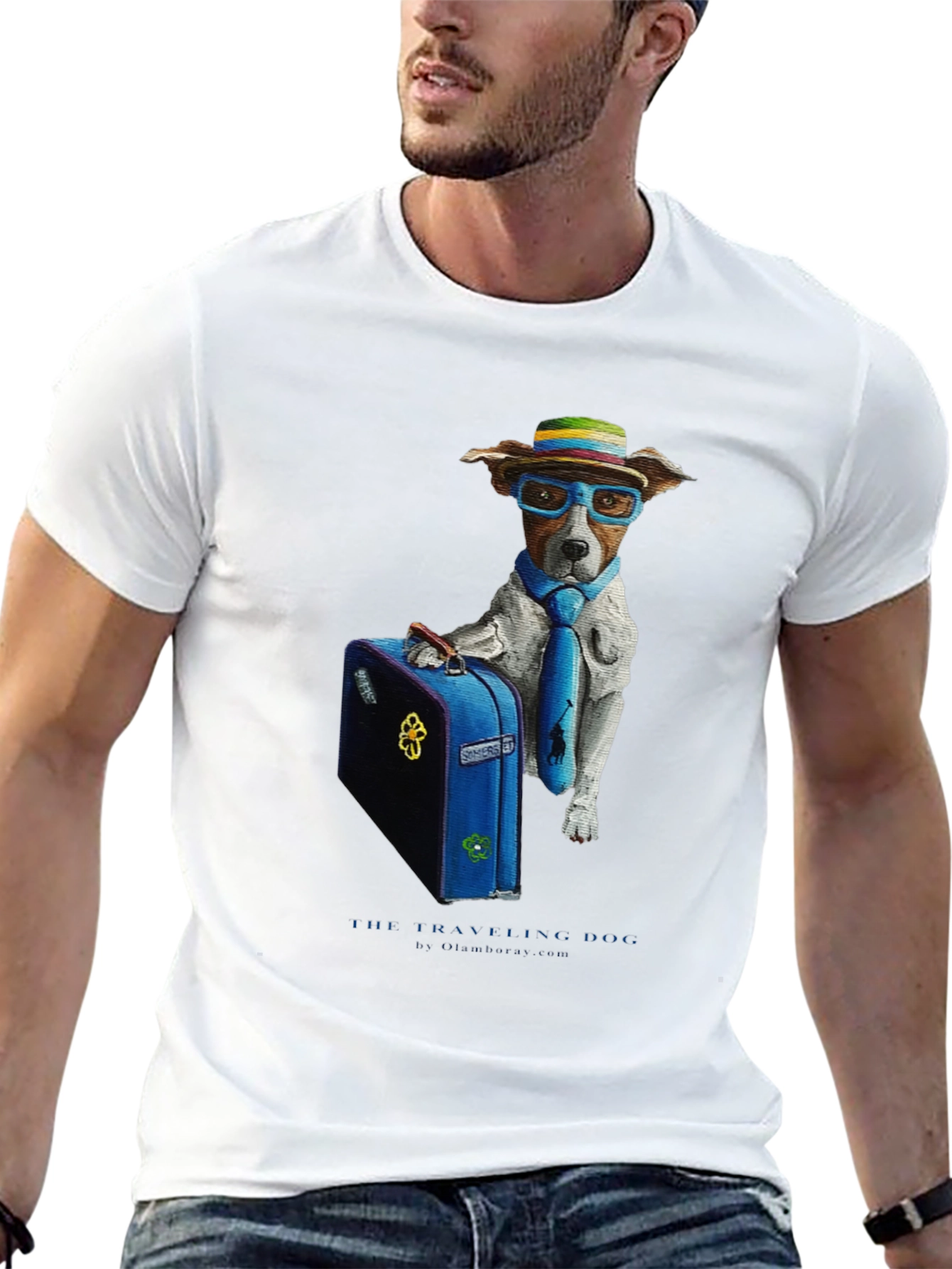 Traveling Dog Graphic T-Shirt