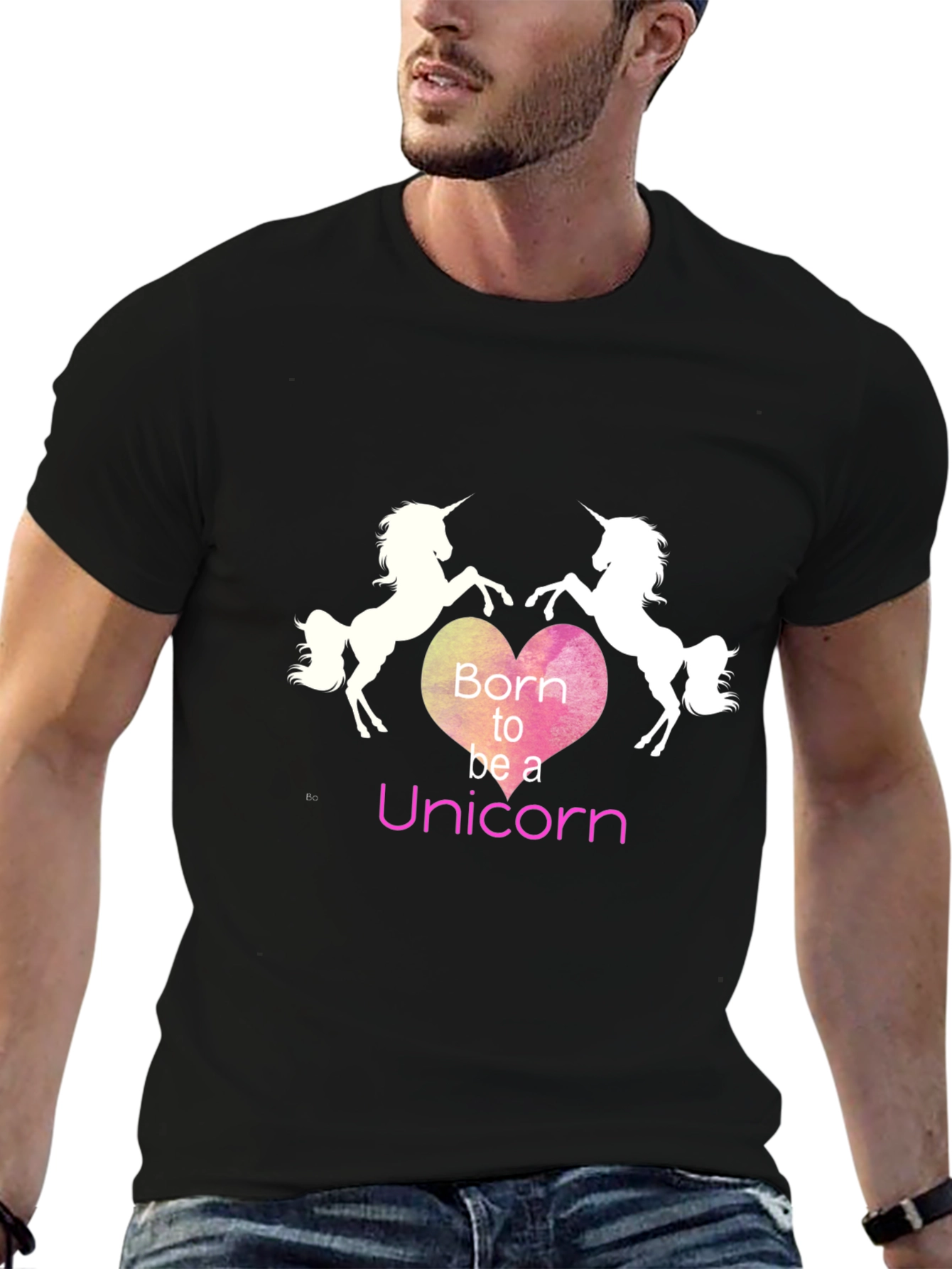 Unicorn Heart Graphic Tee - Trendy & Unique
