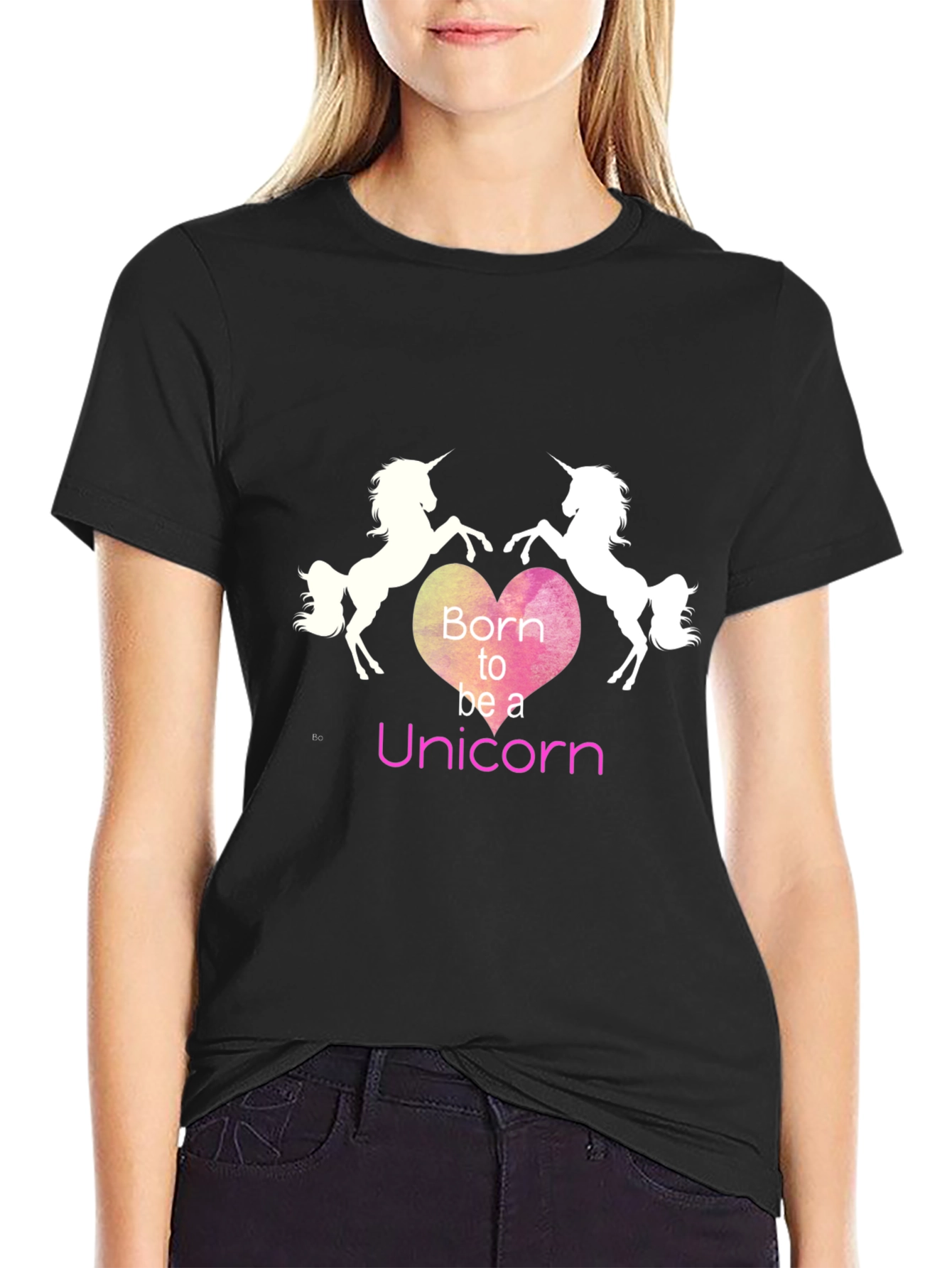 Unicorn Heart Graphic Tee - Trendy & Unique