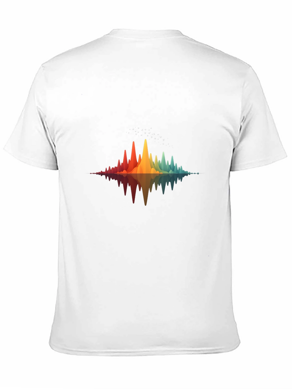 Rainbow Wave Graphic Black T-Shirt
