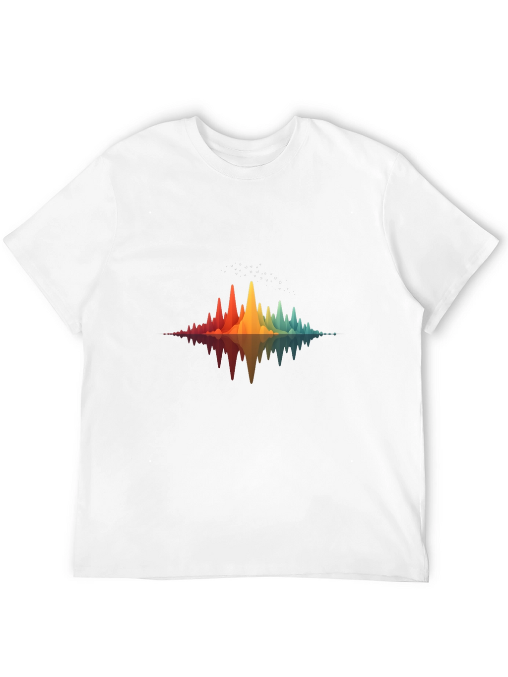 Rainbow Wave Graphic Black T-Shirt
