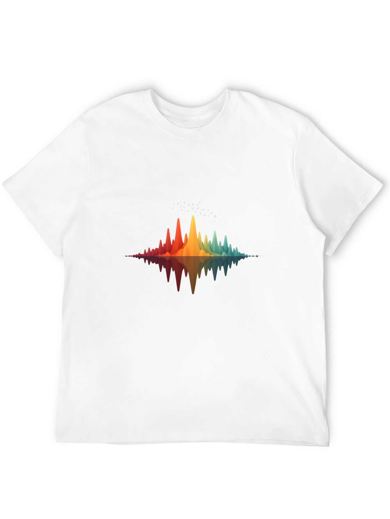 Rainbow Wave Graphic Black T-Shirt