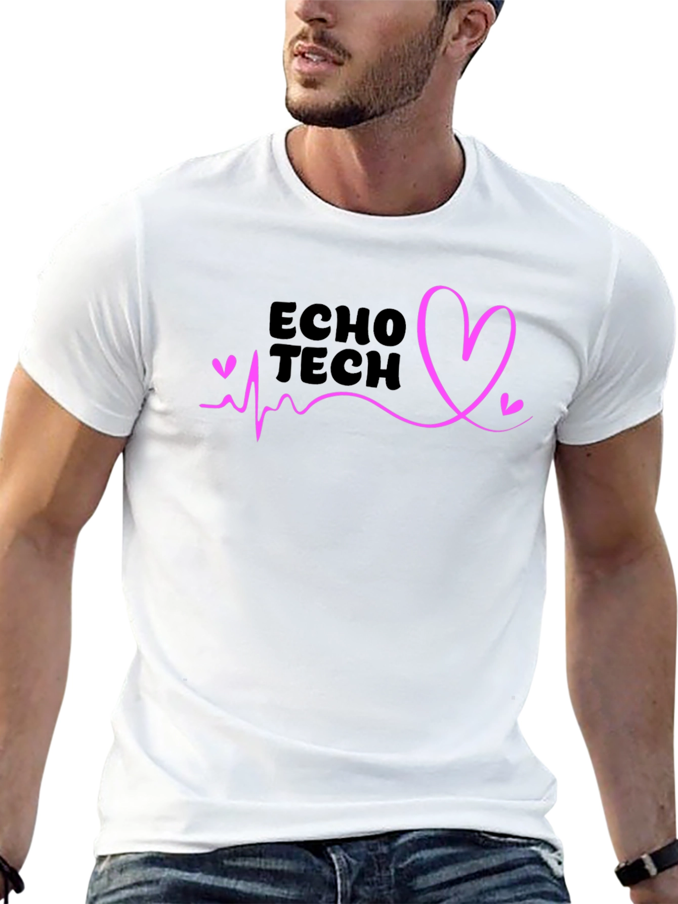 Echo Tech Heartbeat T-Shirt - Stylish Medical Apparel
