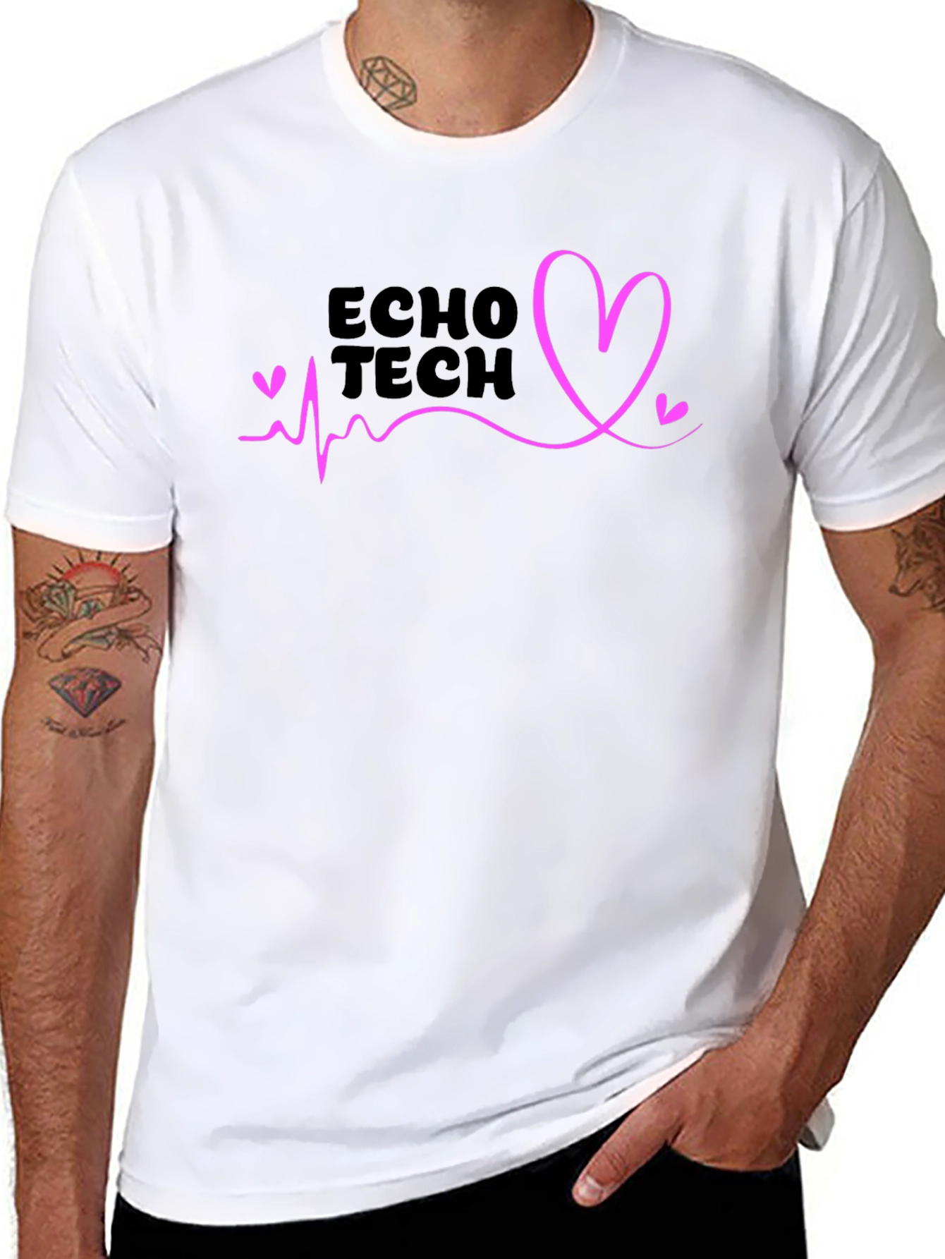 Echo Tech Heartbeat T-Shirt - Stylish Medical Apparel