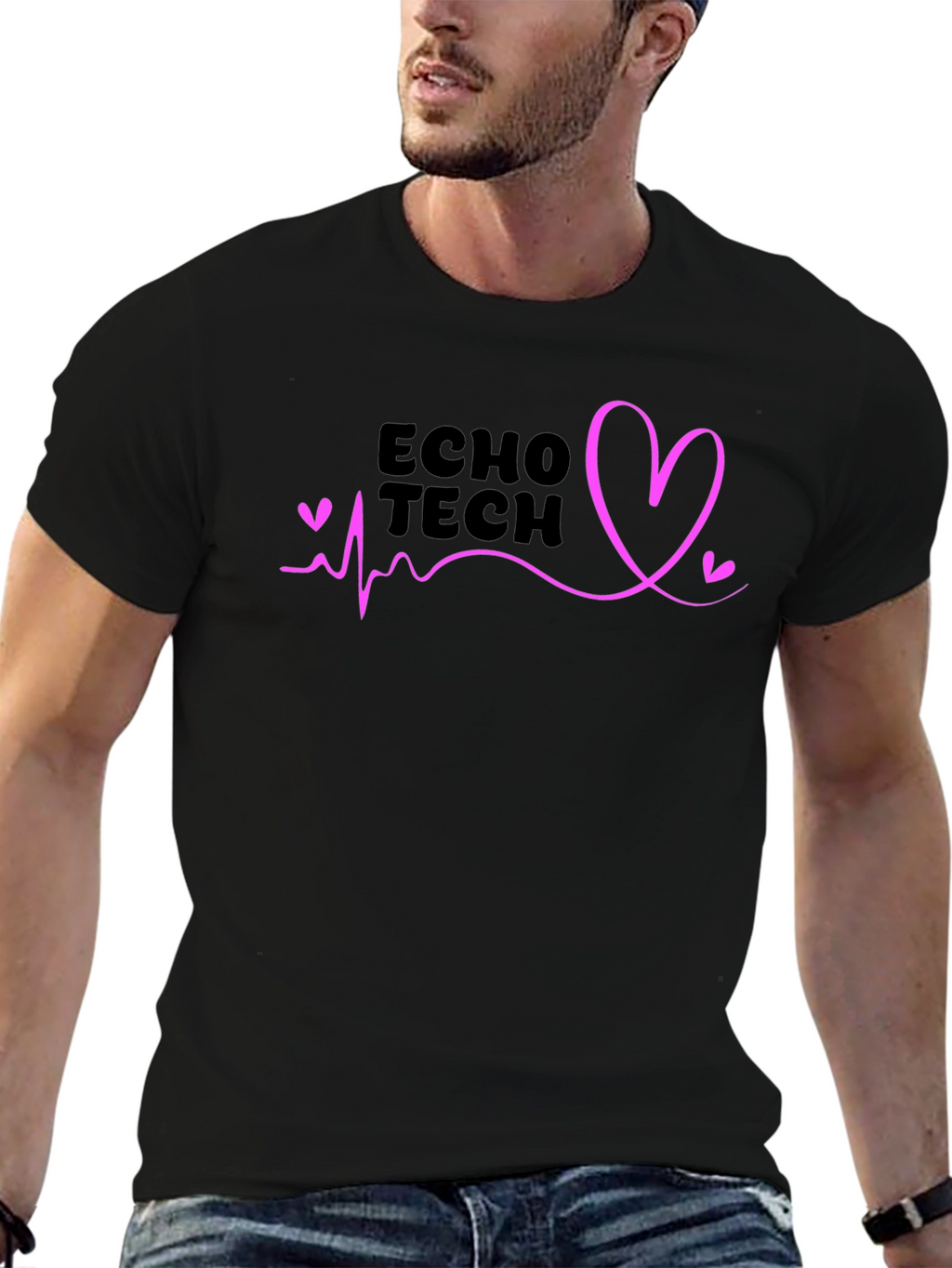 Echo Tech Heartbeat T-Shirt - Stylish Medical Apparel