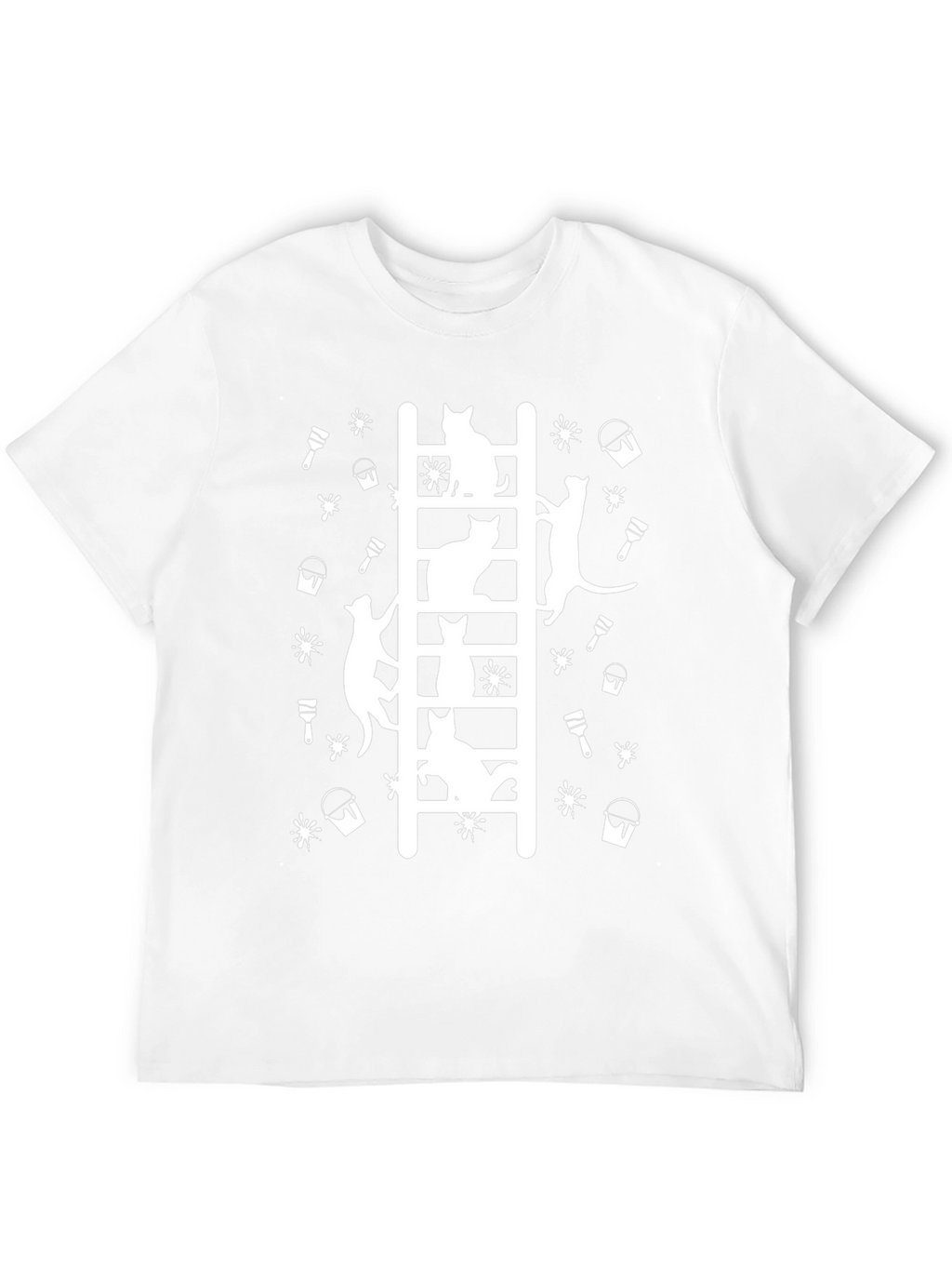 Cat Ladder Black T-Shirt