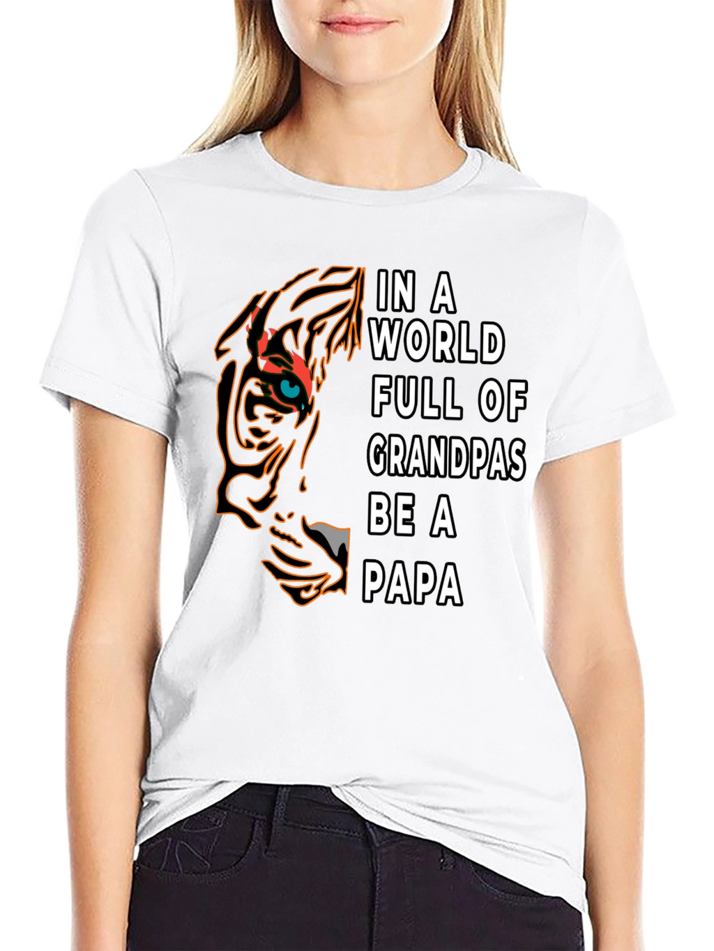 Be A Papa T-Shirt - Tiger Design