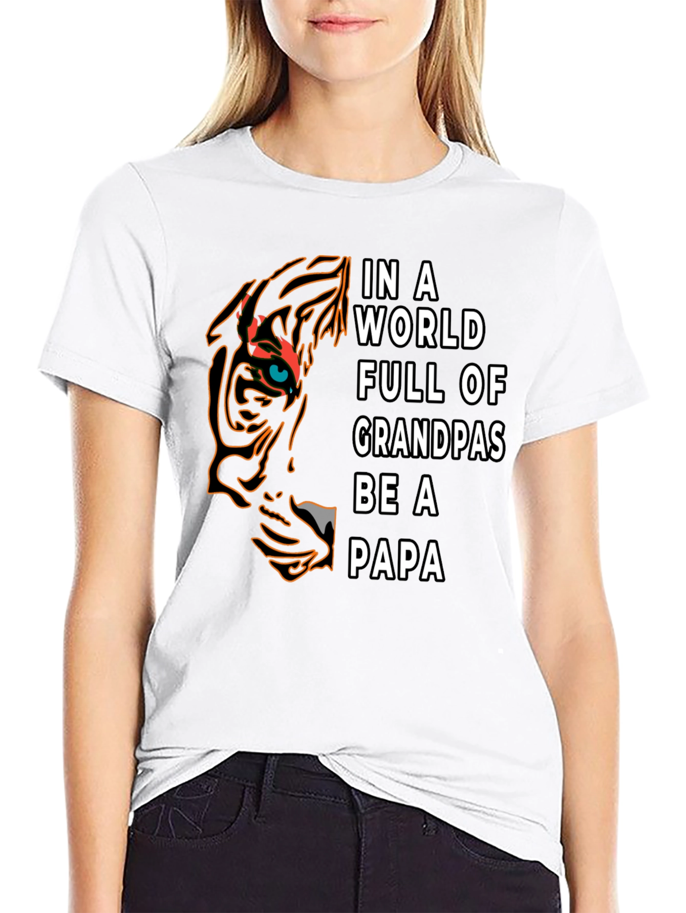 Be A Papa T-Shirt - Tiger Design