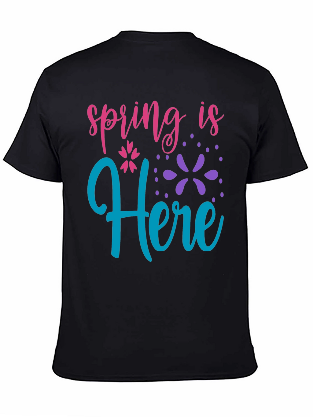 Spring is Here Black T-Shirt