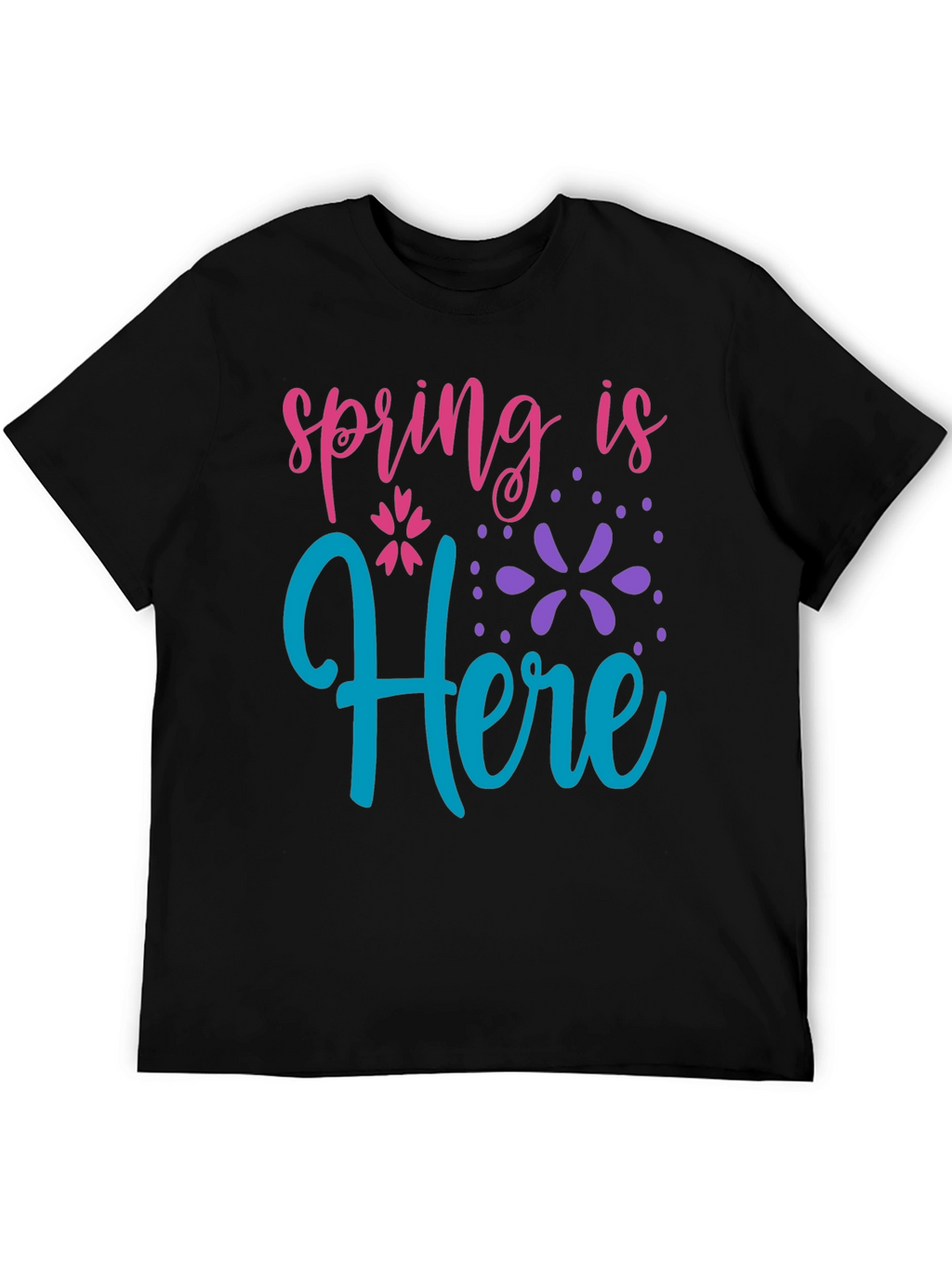 Spring is Here Black T-Shirt
