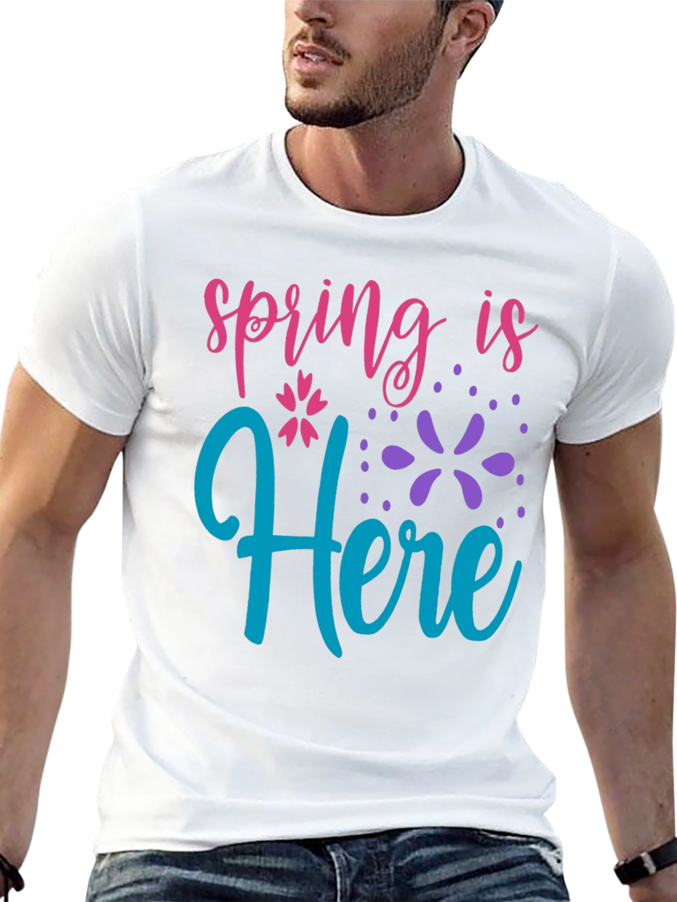 Spring is Here Black T-Shirt
