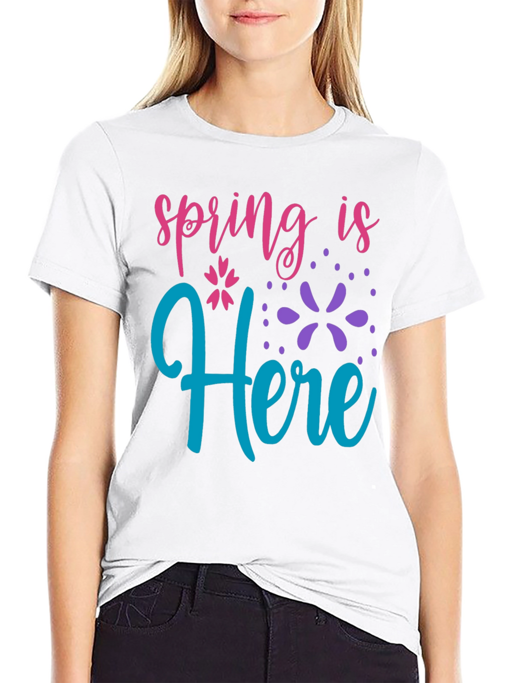 Spring is Here Black T-Shirt