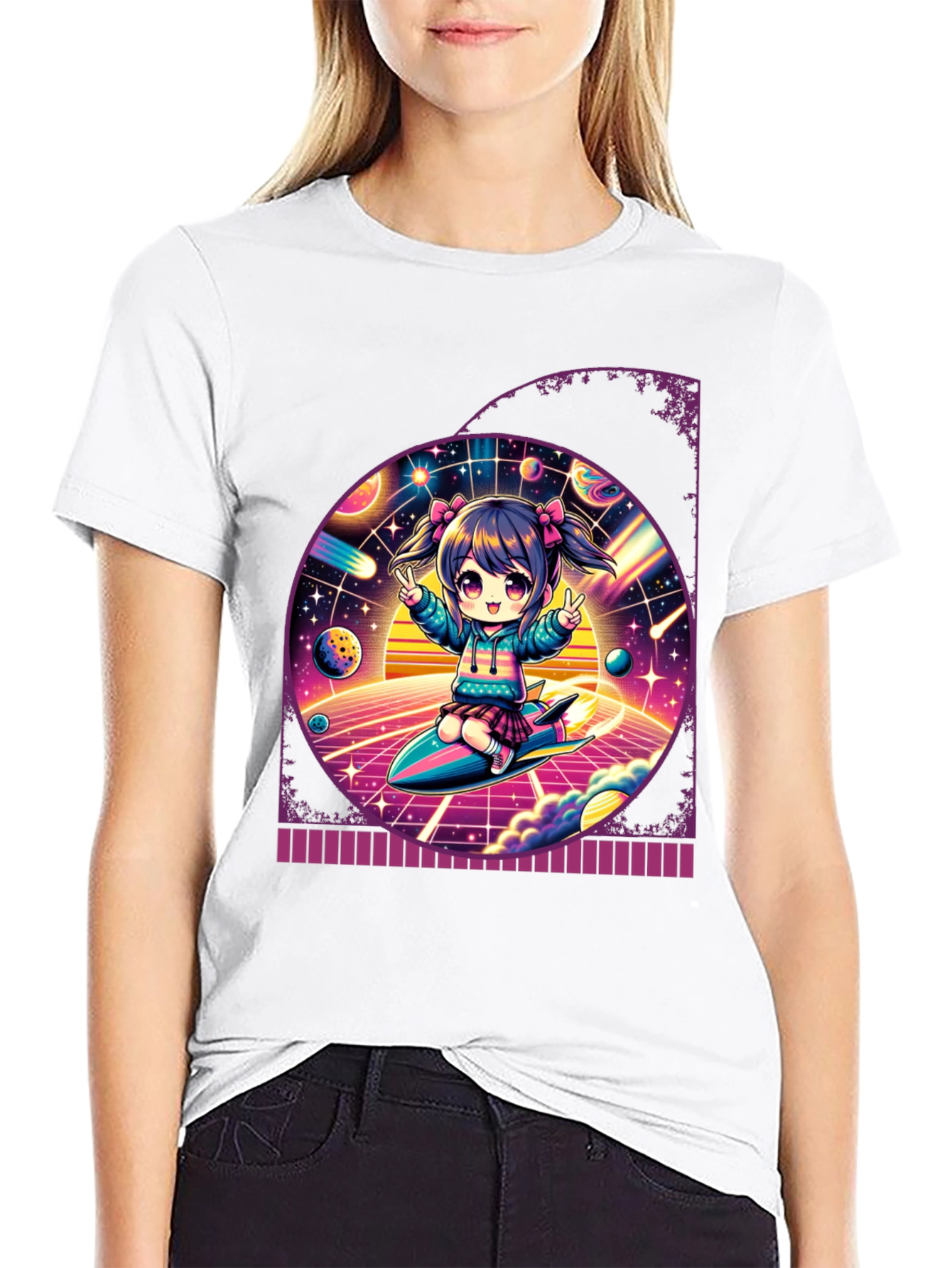 Anime Girl Space T-Shirt
