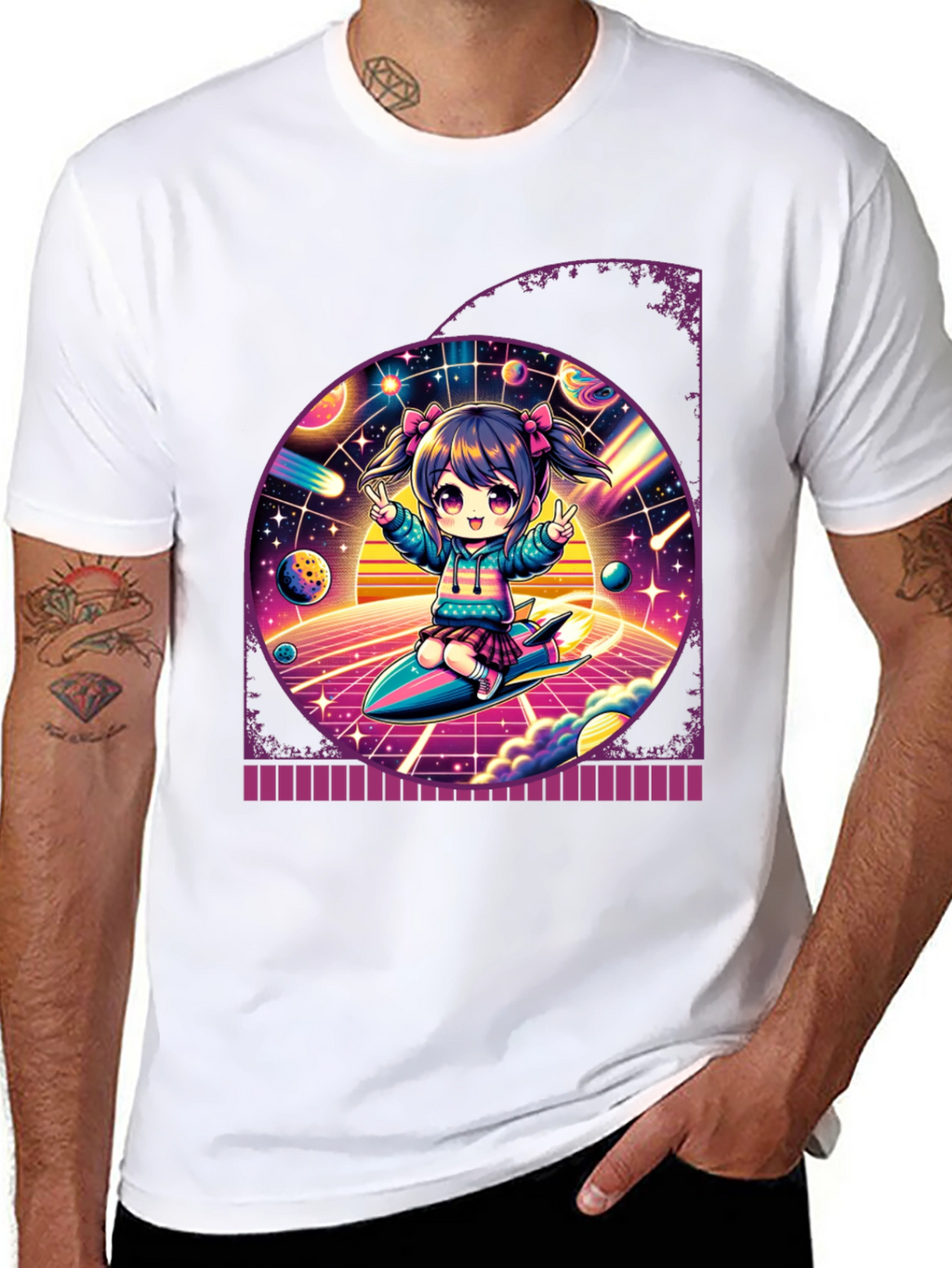 Anime Girl Space T-Shirt