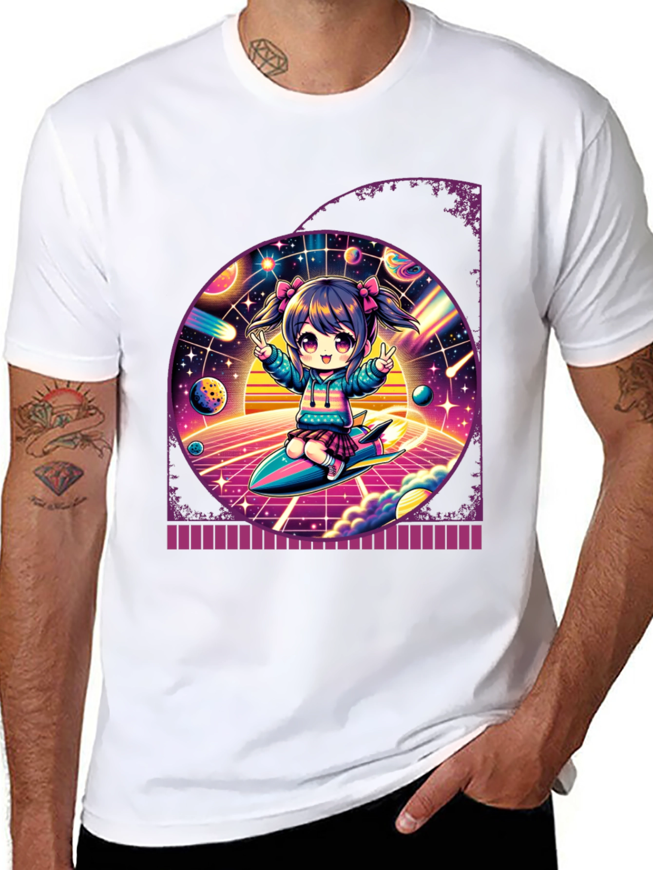 Anime Girl Space T-Shirt