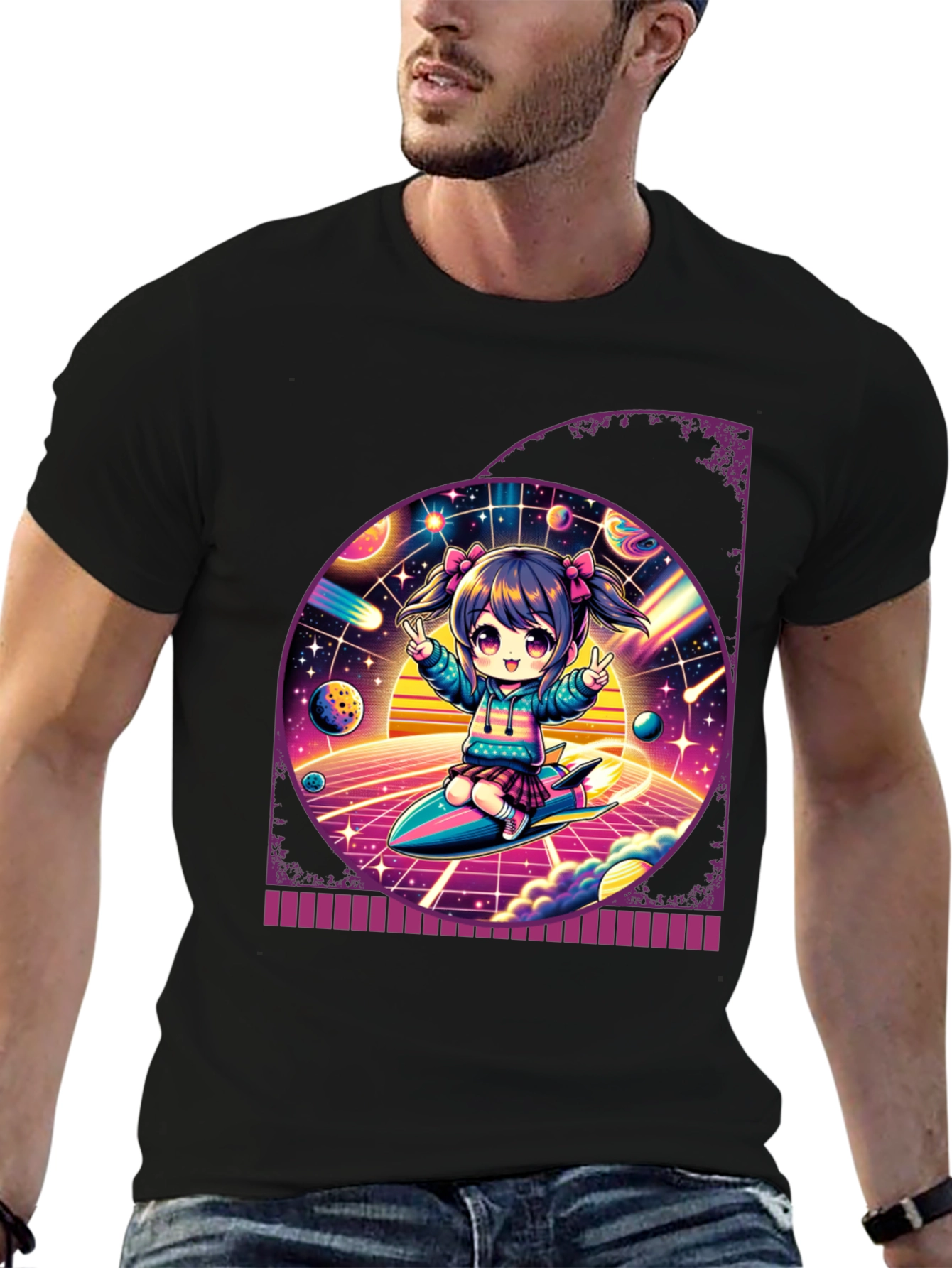Anime Girl Space T-Shirt