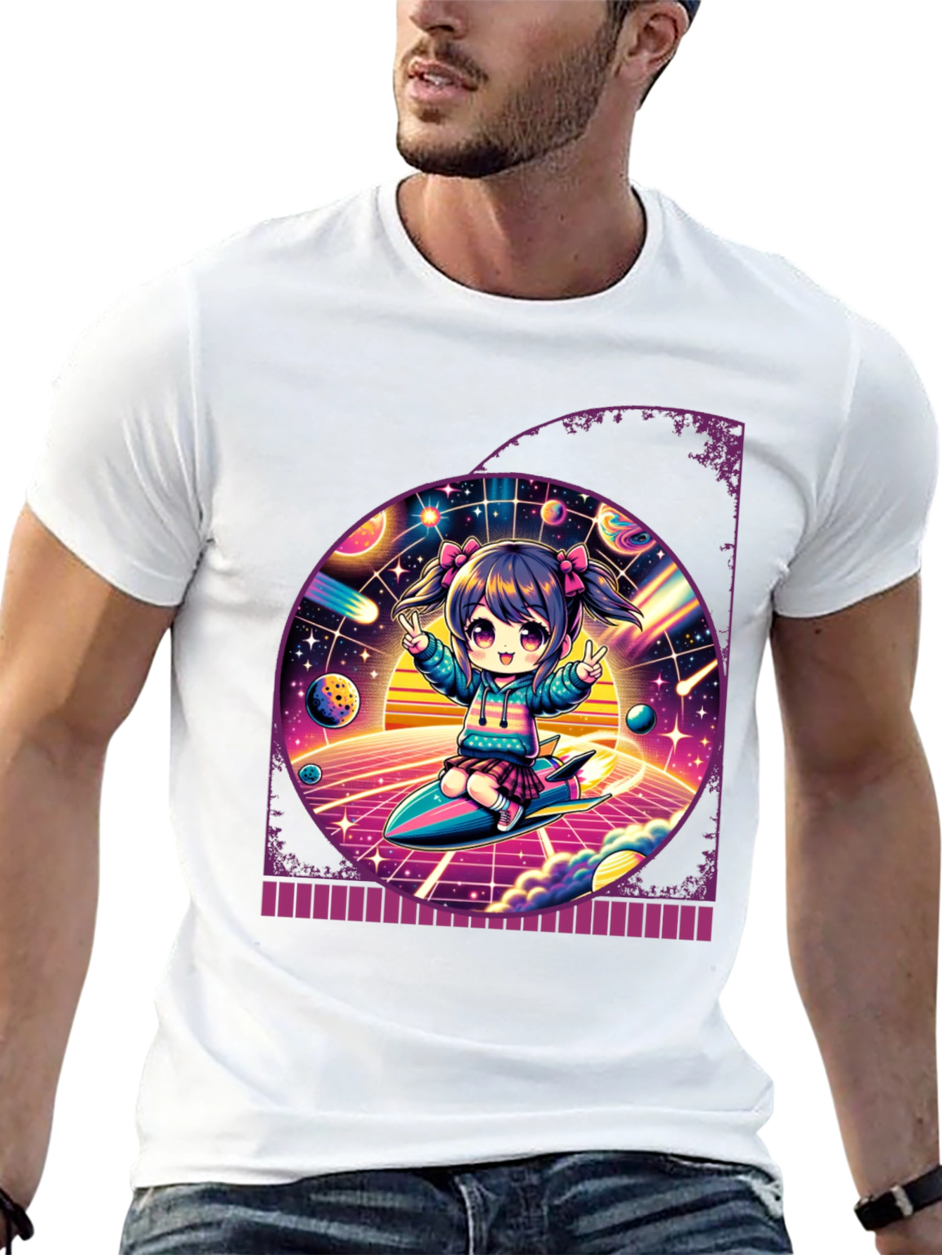 Anime Girl Space T-Shirt