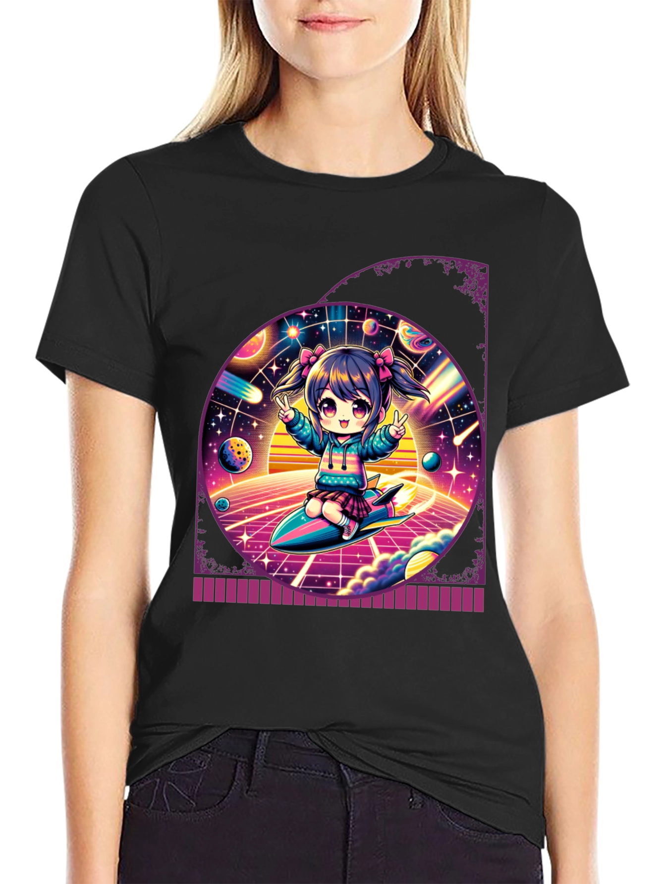 Anime Girl Space T-Shirt