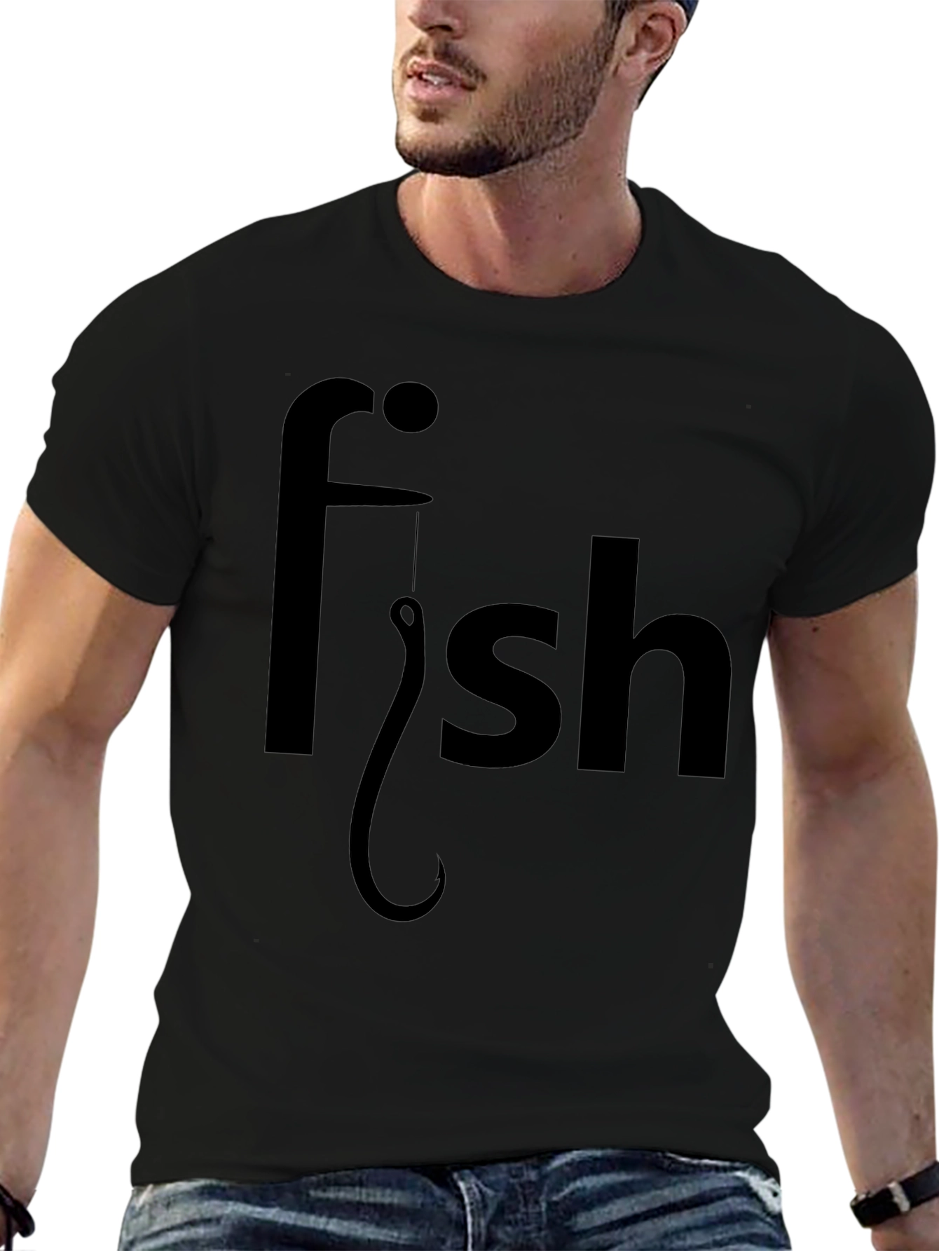 Funny Fishing T-Shirt - Fish Hook Design