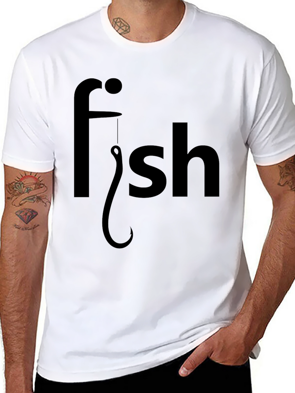Funny Fishing T-Shirt - Fish Hook Design
