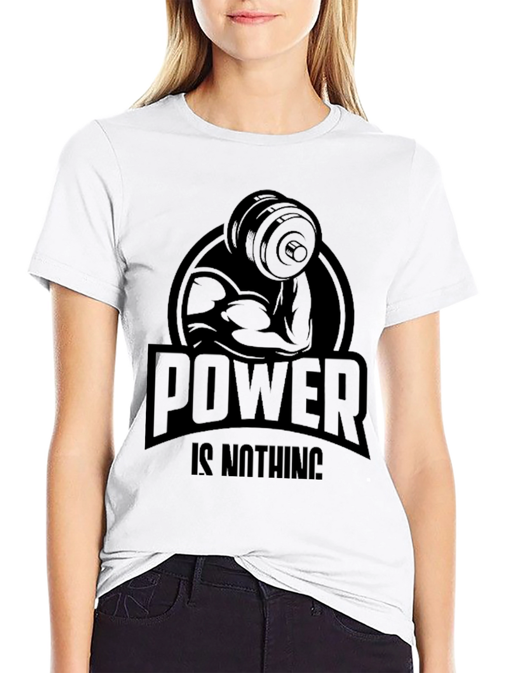 Powerlifting Black Graphic Tee - Power is Nothing