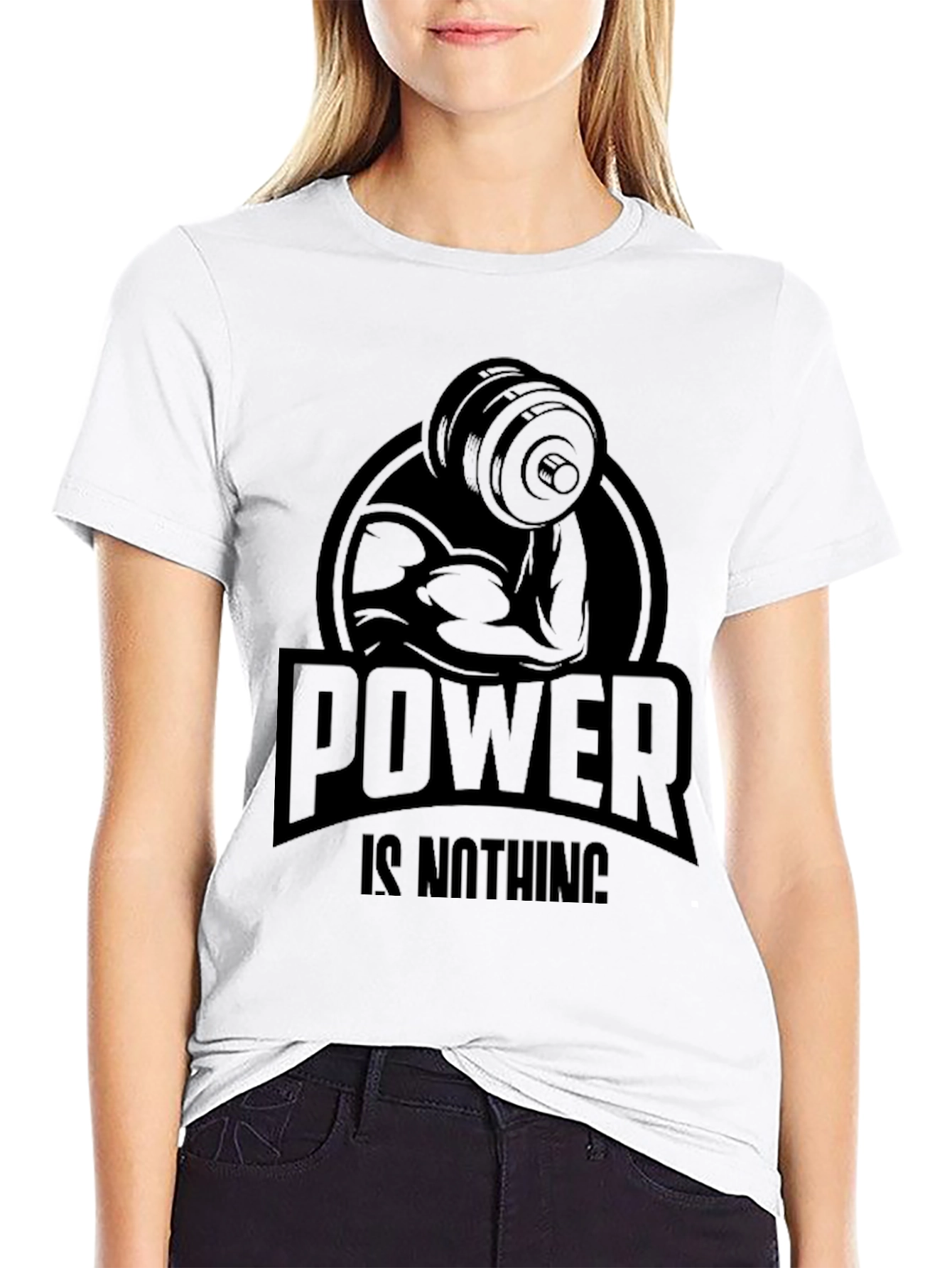 Powerlifting Black Graphic Tee - Power is Nothing