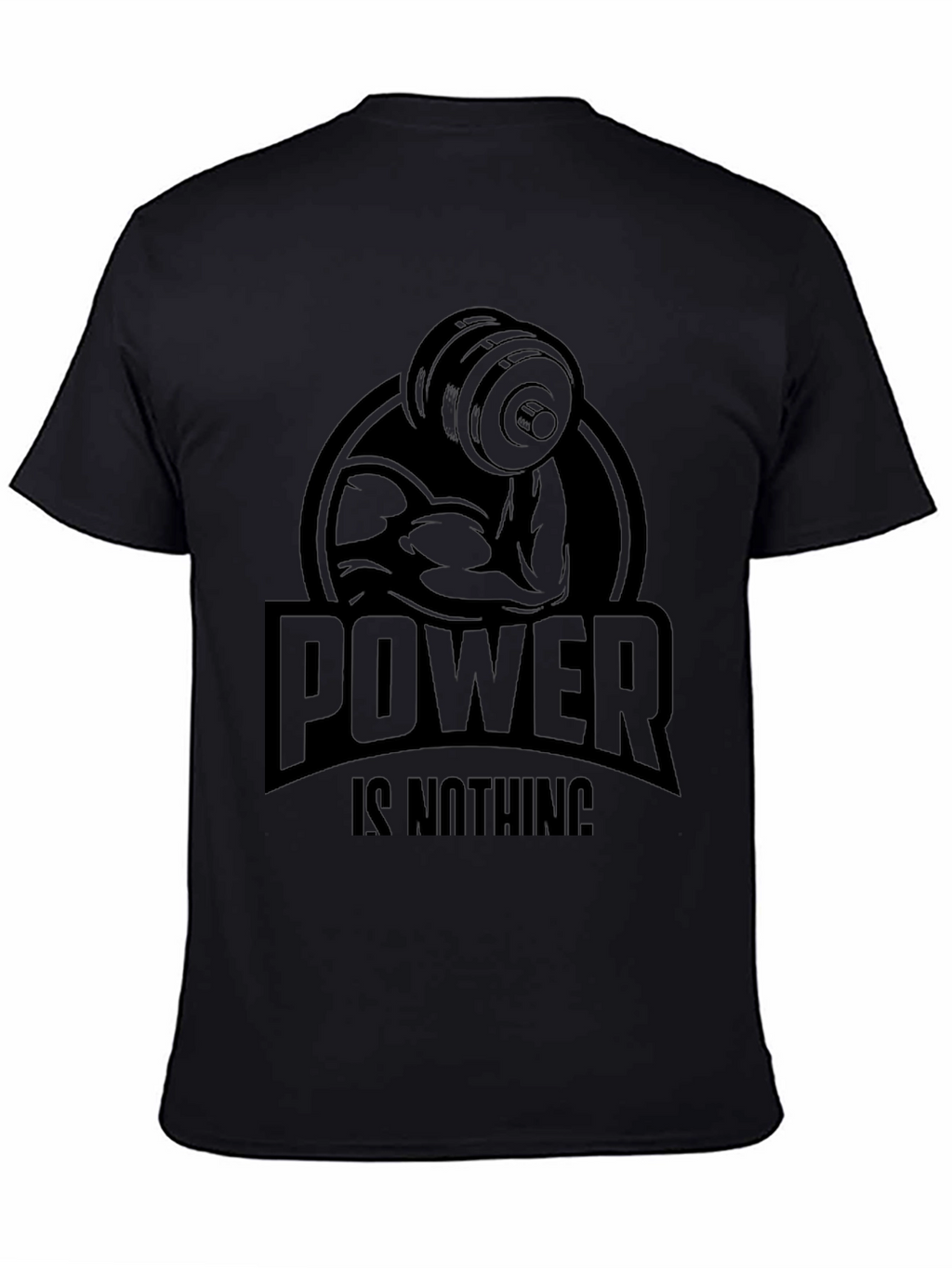 Powerlifting Black Graphic Tee - Power is Nothing