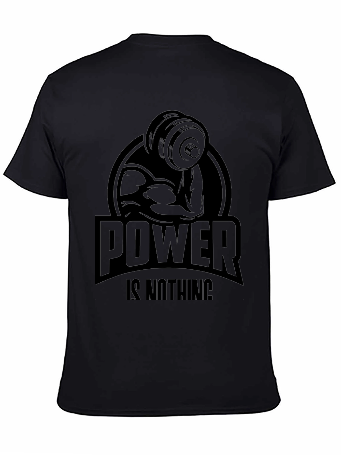 Powerlifting Black Graphic Tee - Power is Nothing