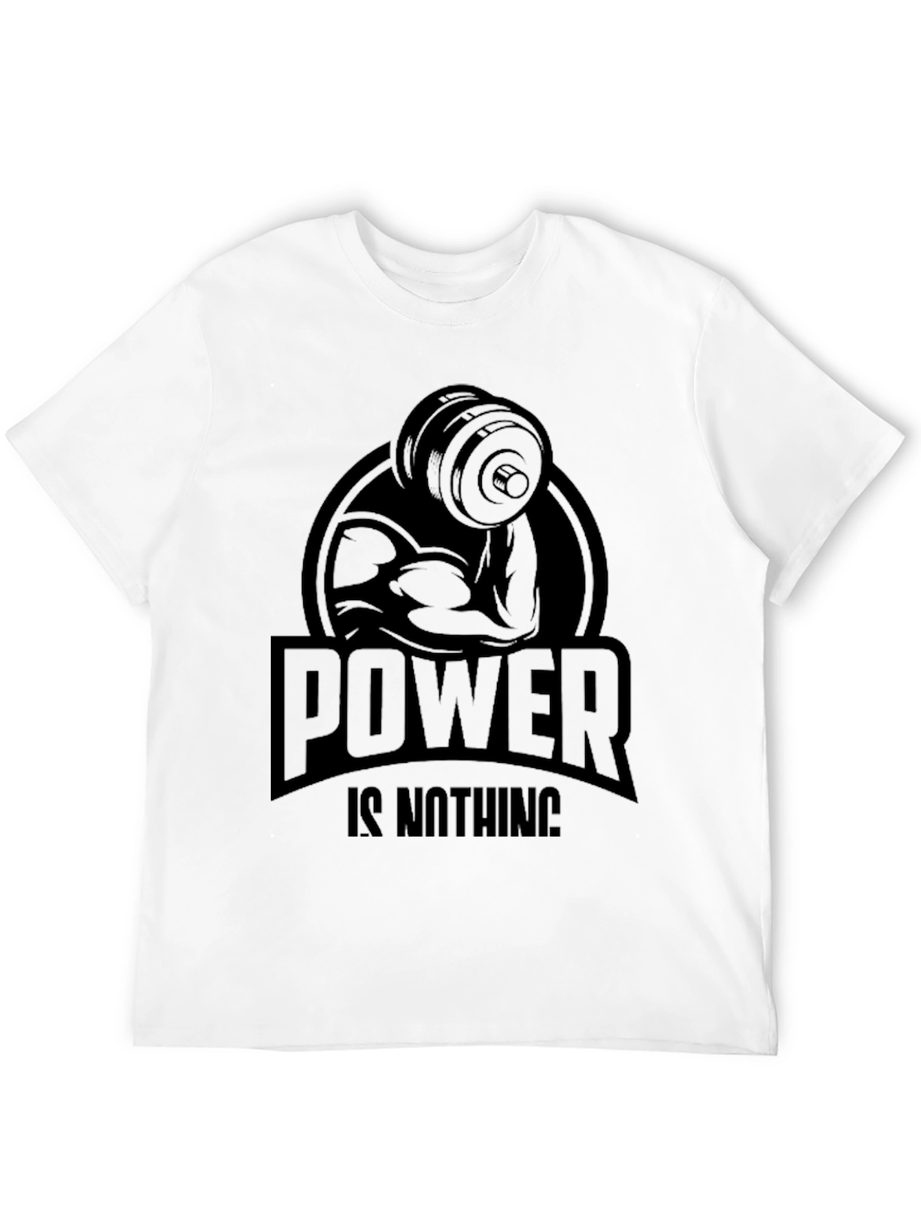 Powerlifting Black Graphic Tee - Power is Nothing