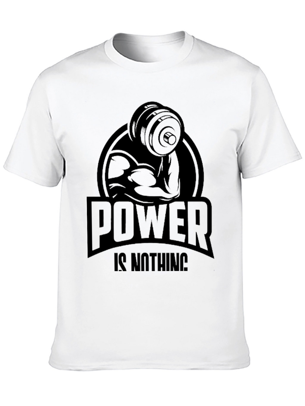 Powerlifting Black Graphic Tee - Power is Nothing